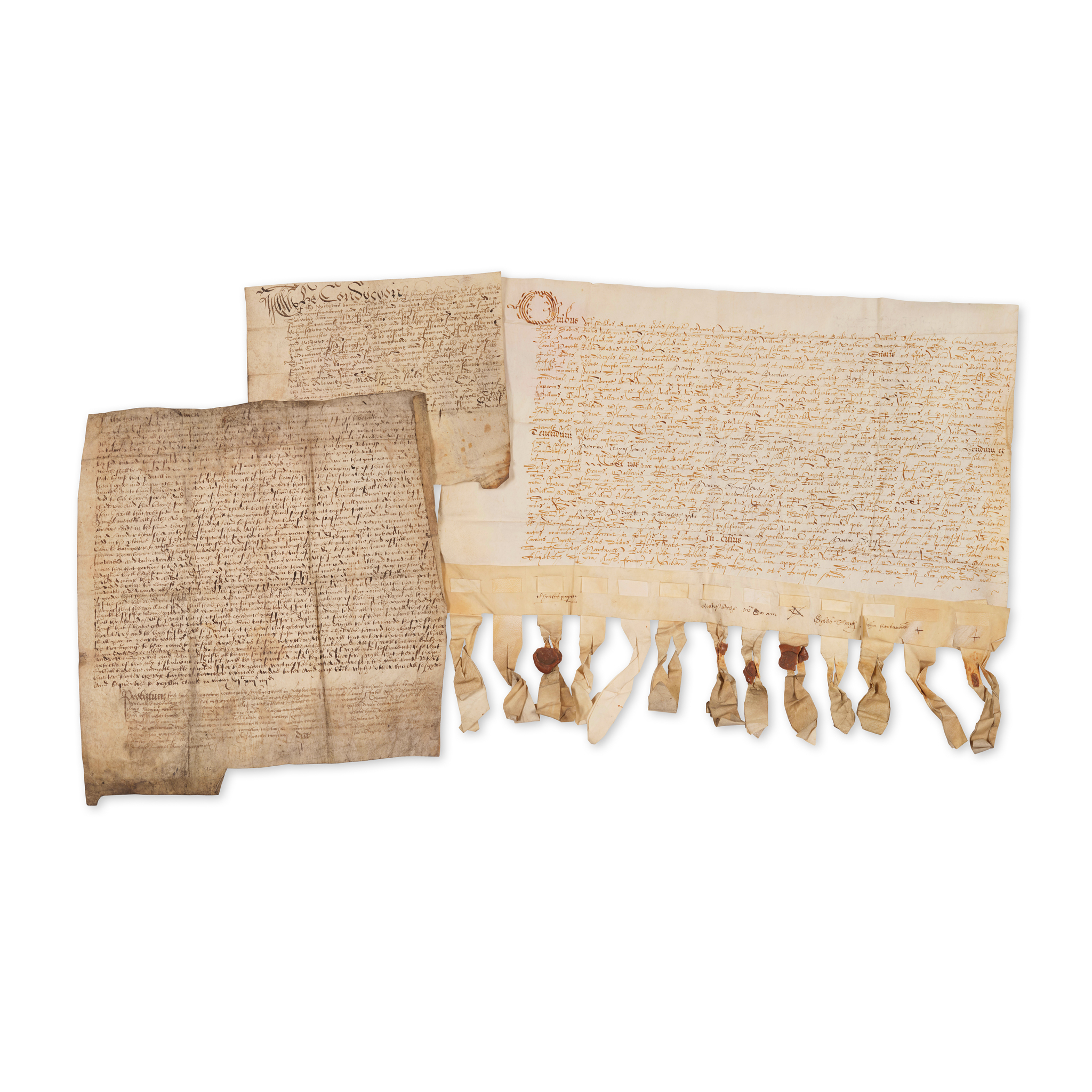 Documents on vellum, c.50 manuscripts