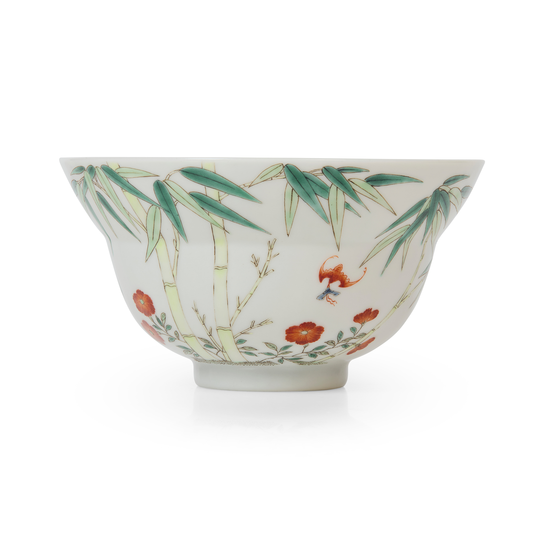 CHINESE FAMILLE ROSE 'BAMBOO' BOWL