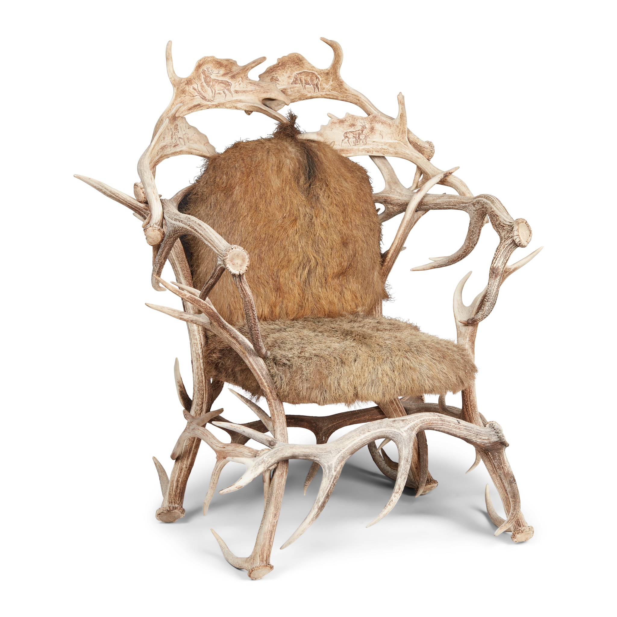 LARGE STAG ANTLER ARMCHAIR