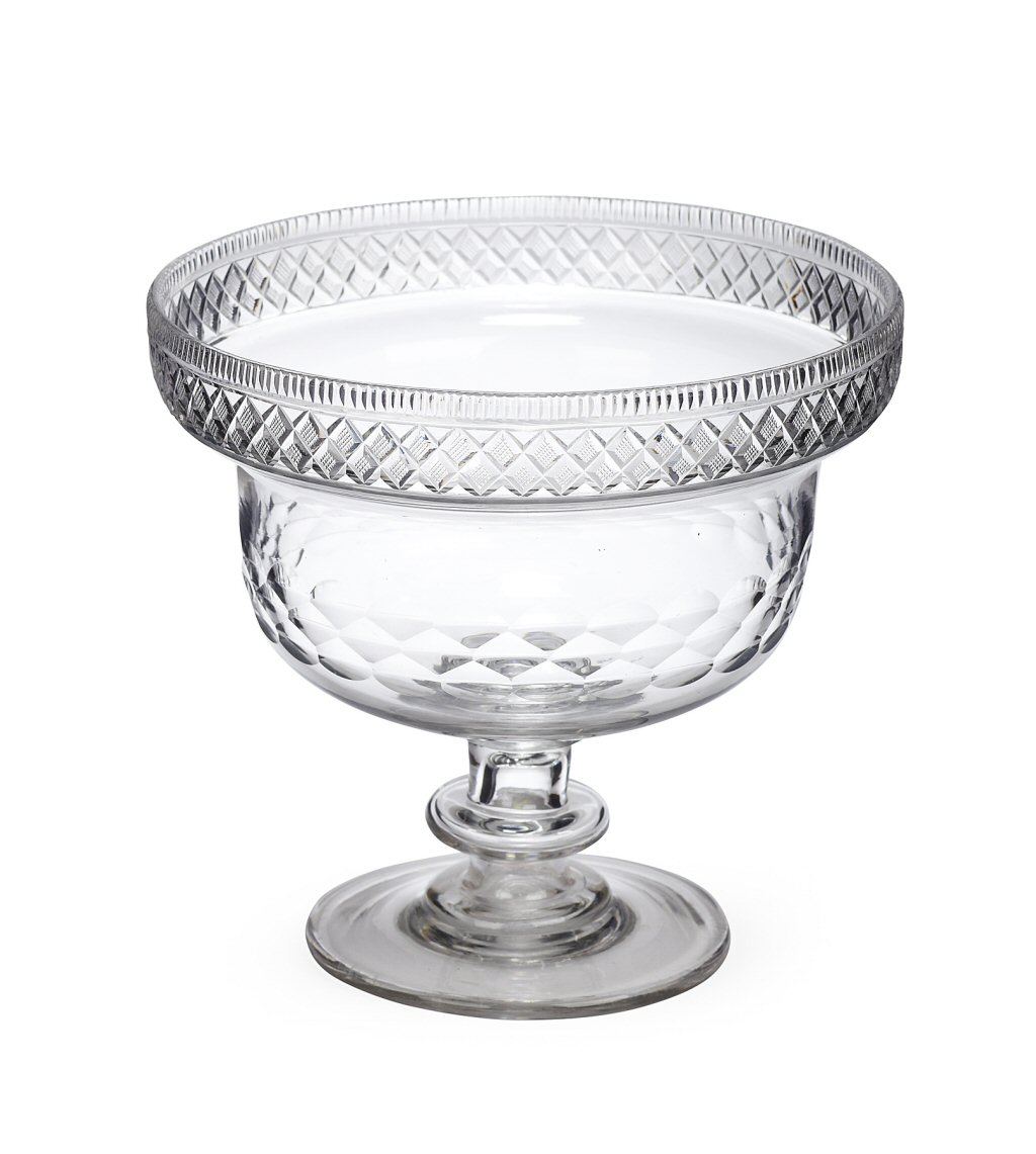 REGENCY GLASS FOOTED BOWL