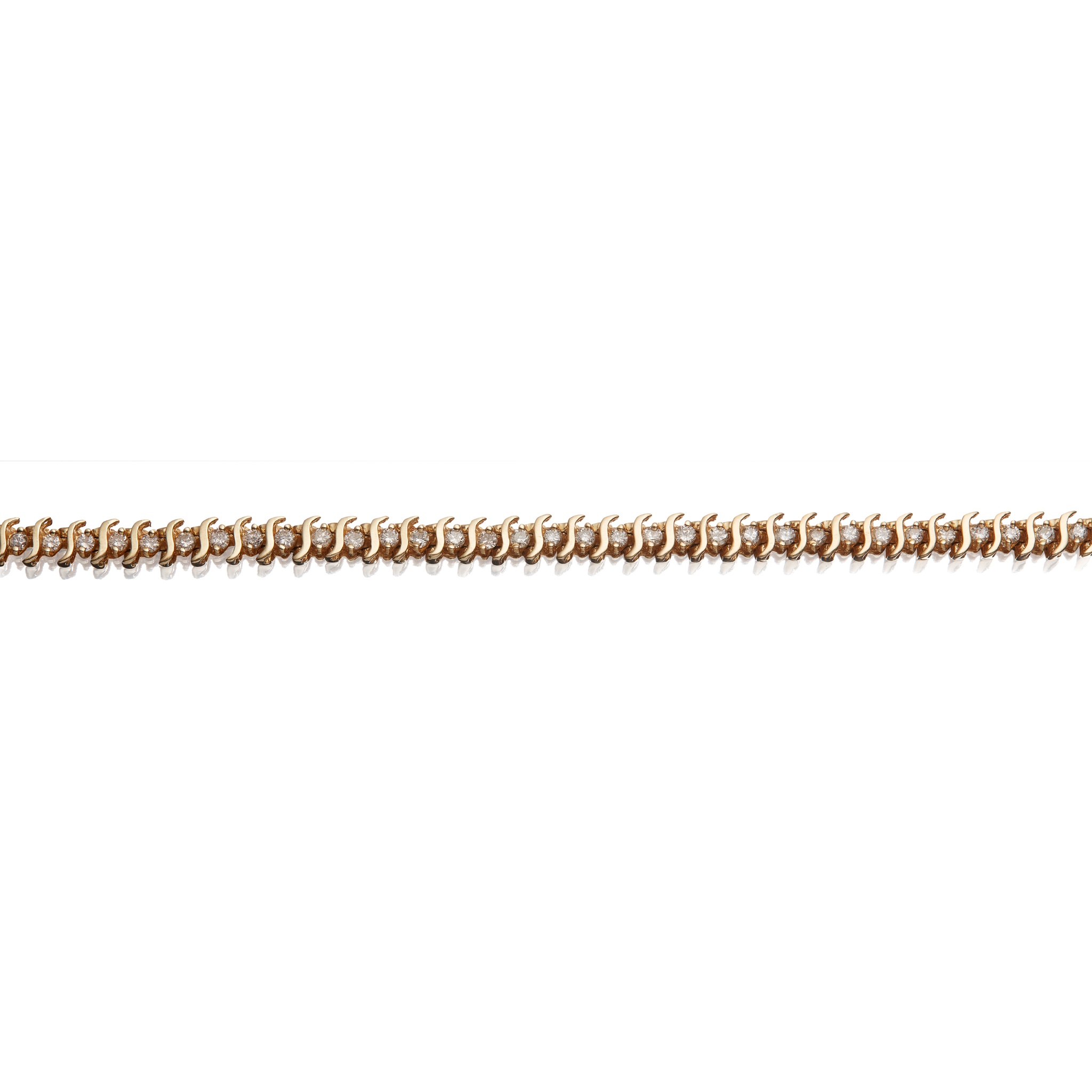 A diamond set line bracelet