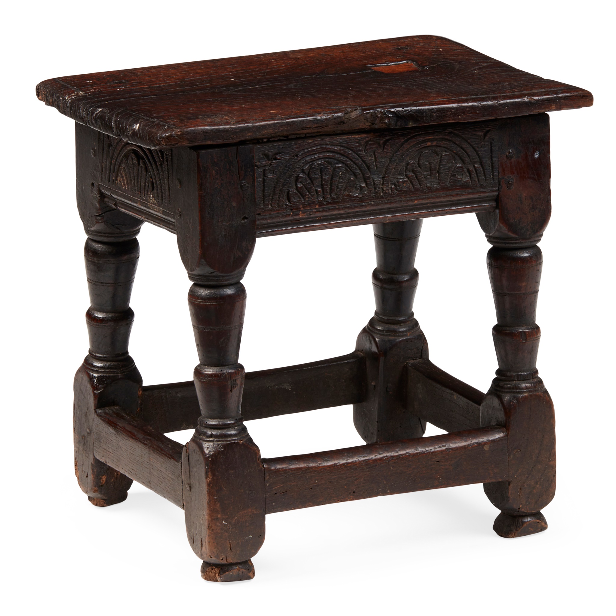 RARE OAK CHILD'S JOINT STOOL