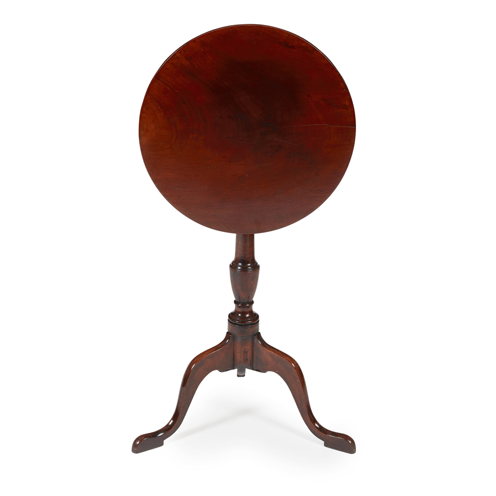 GEORGE III MAHOGANY TILT-TOP WINE TABLE