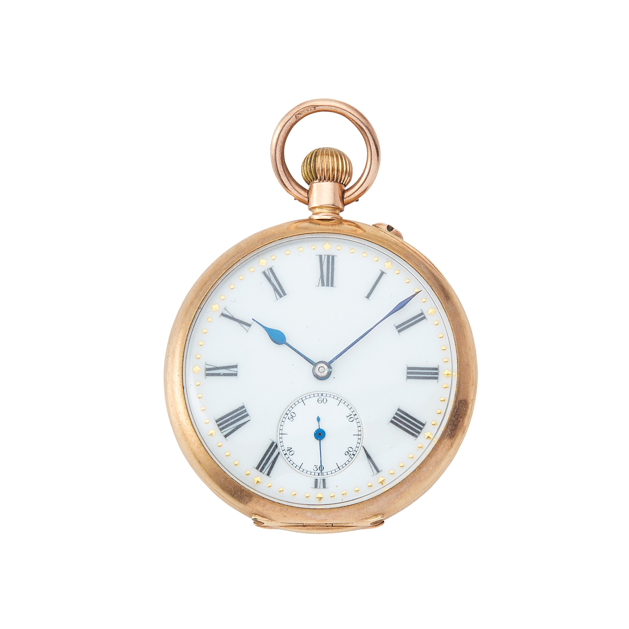 A lady's 9ct gold cased fob watch