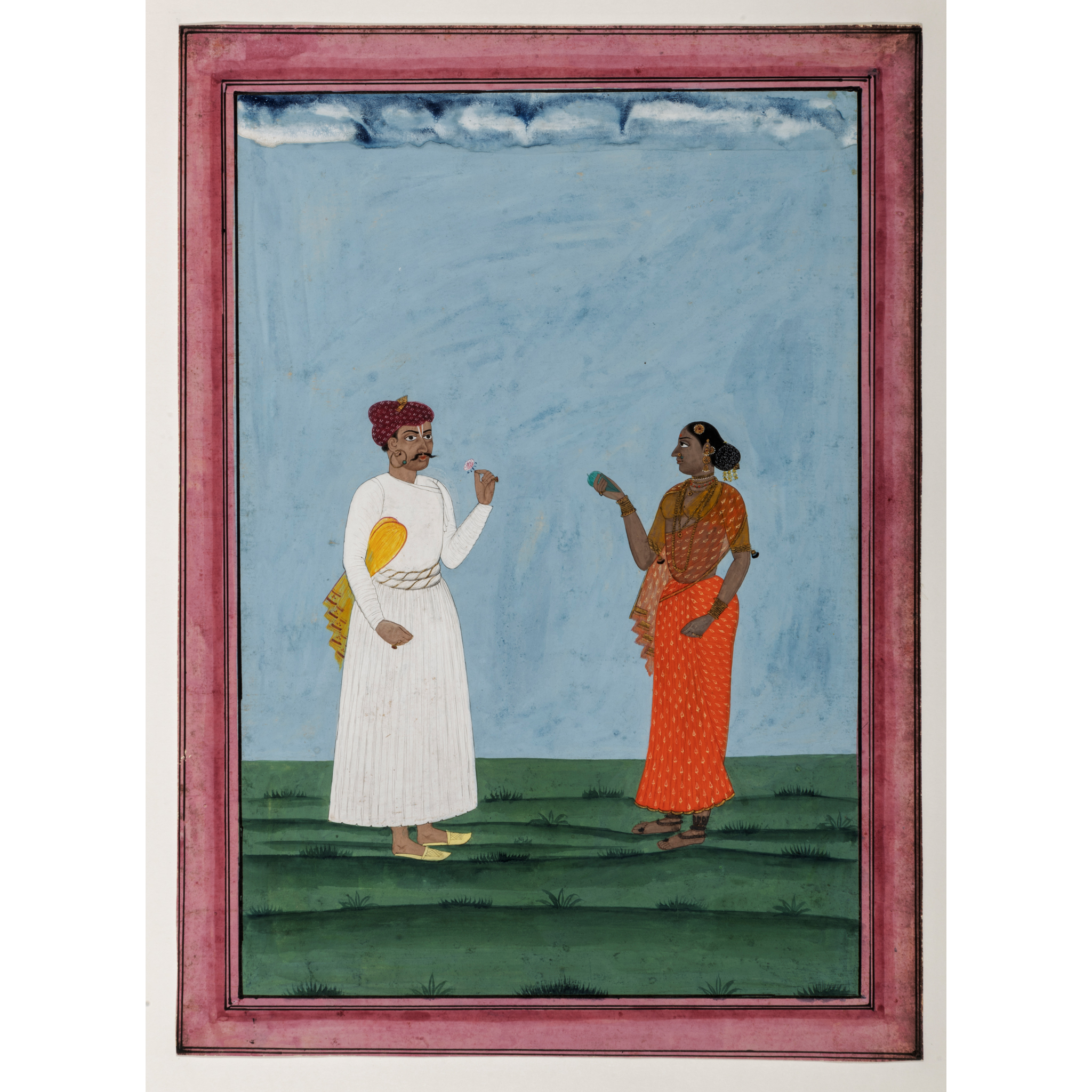 COURTIERS IN A LANDSCAPE