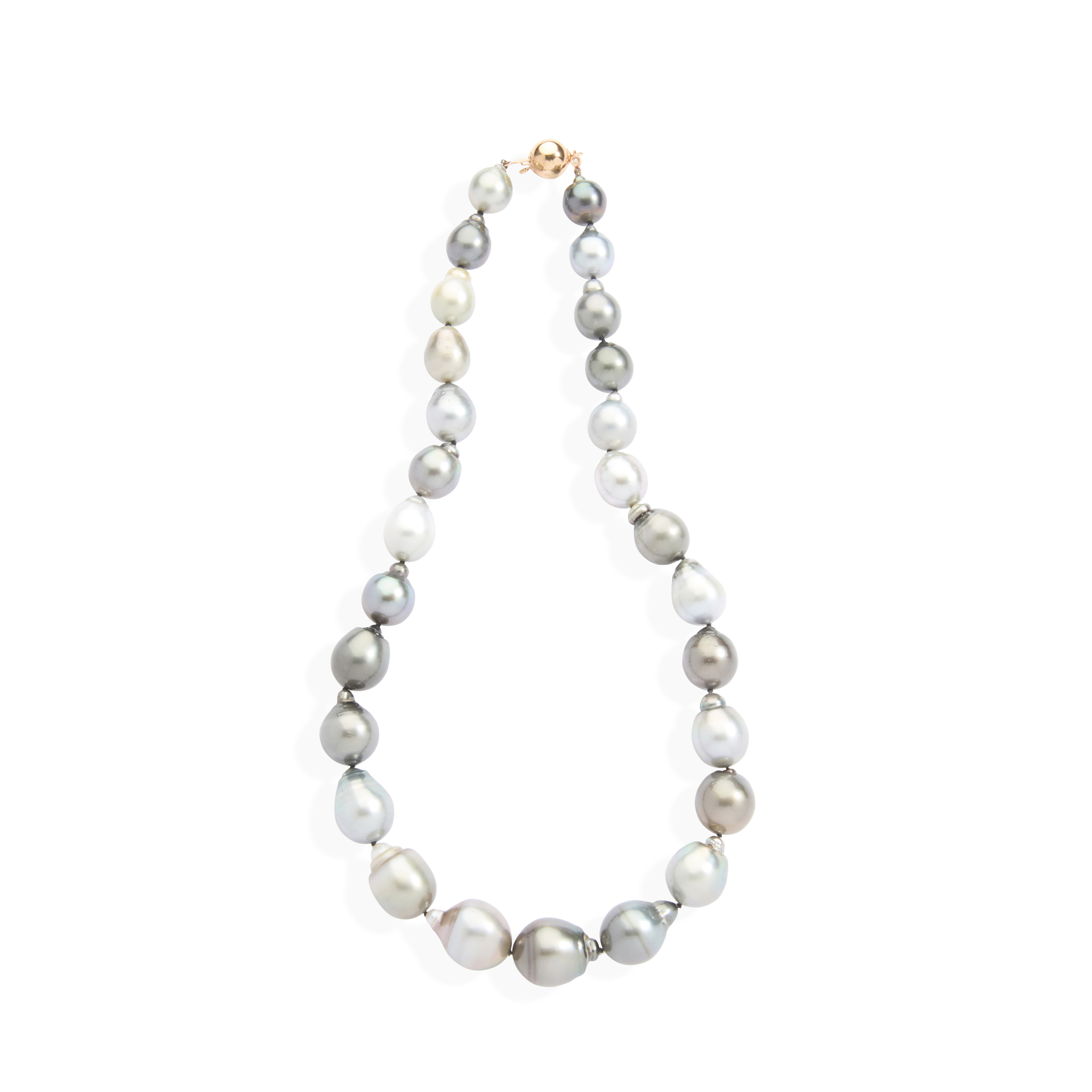 A baroque pearl and diamond necklace