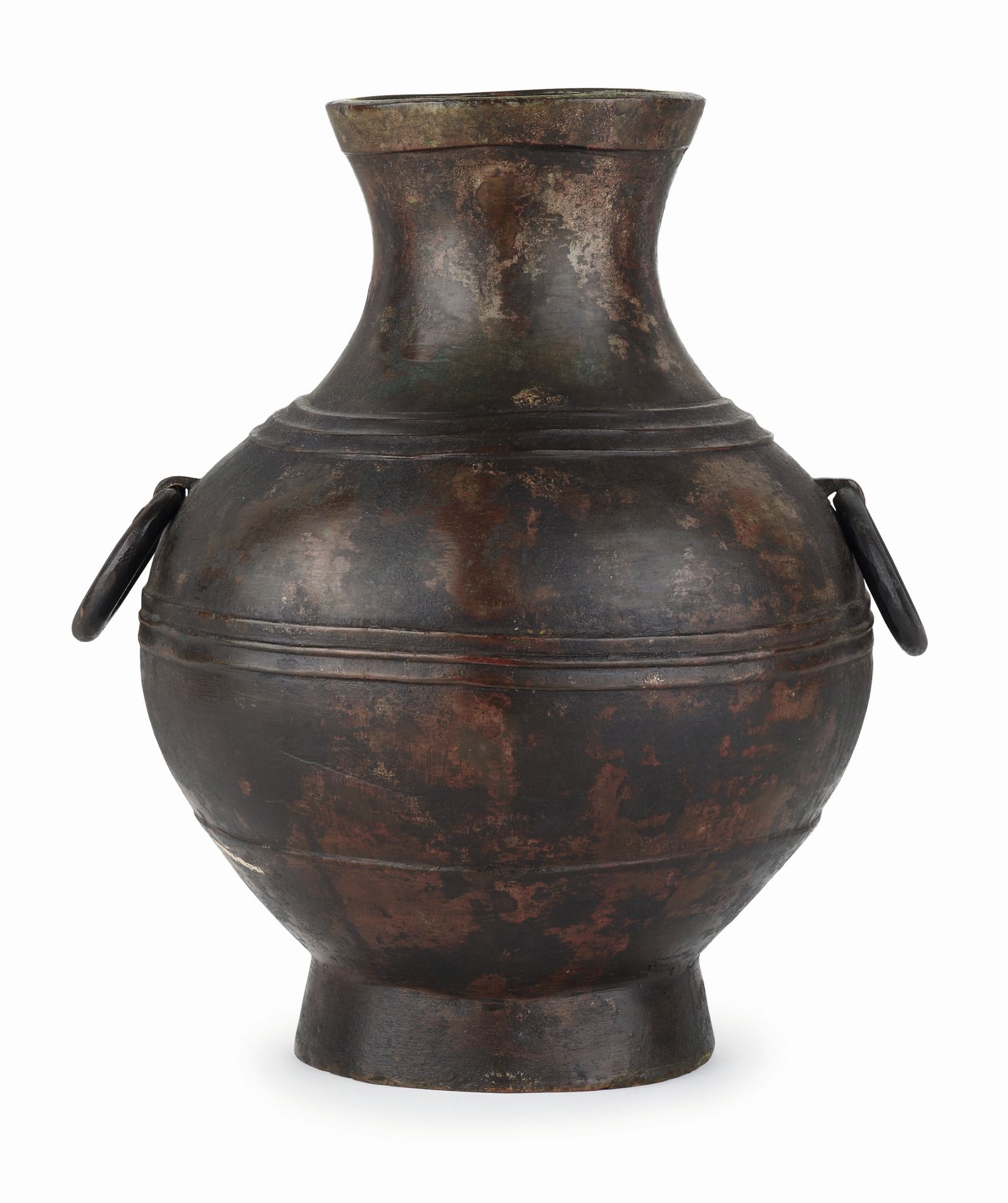 CHINESE ARCHAIC HU FORM BRONZE VASE