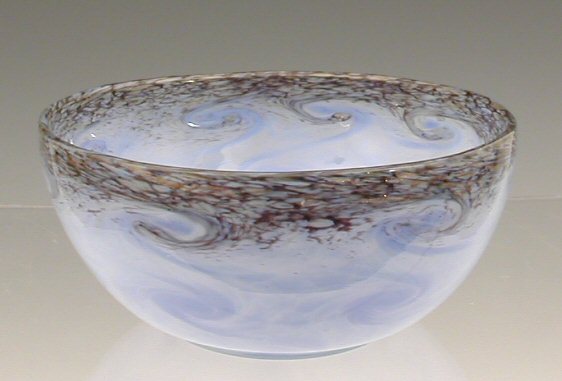A Monart glass bowl,