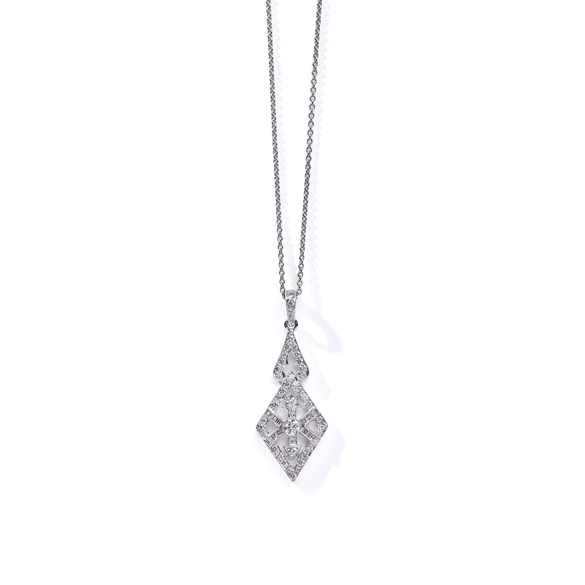 A diamond pendant