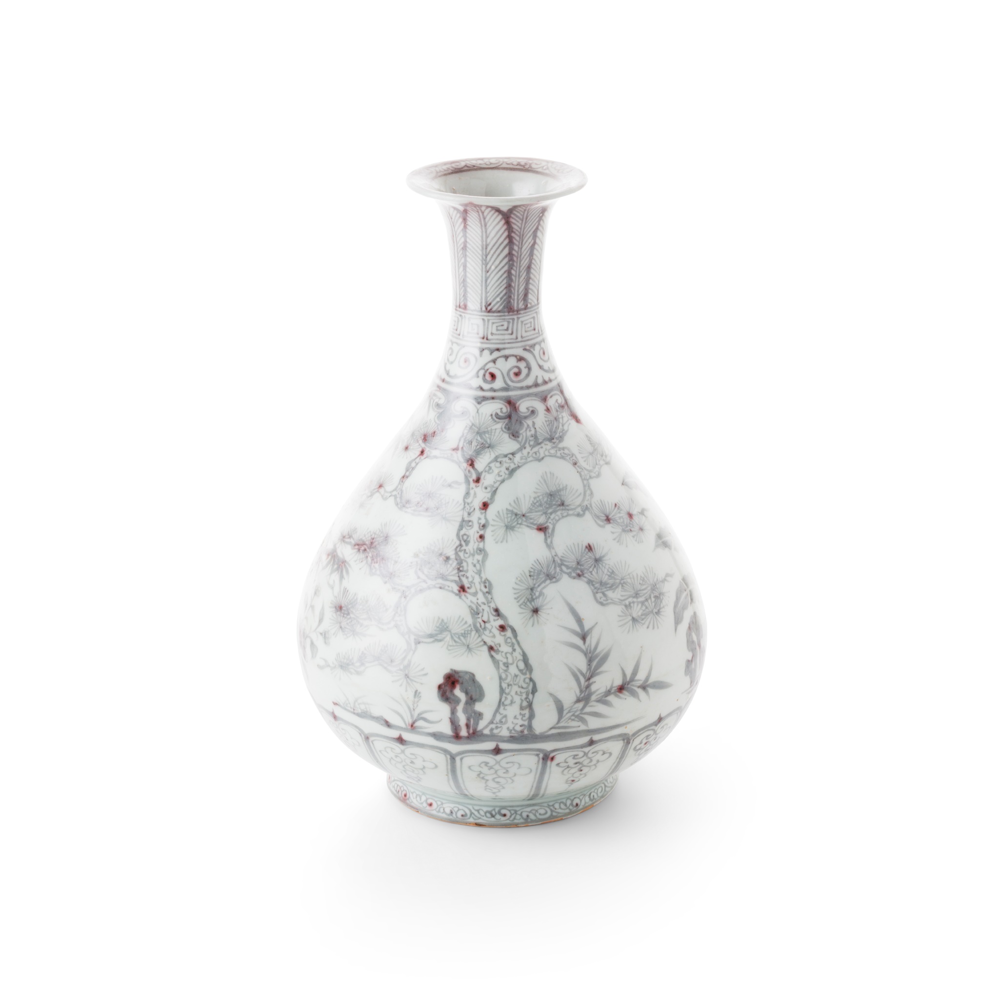 CHINESE COPPER-RED-DECORATED 'YUHUCHUN' VASE