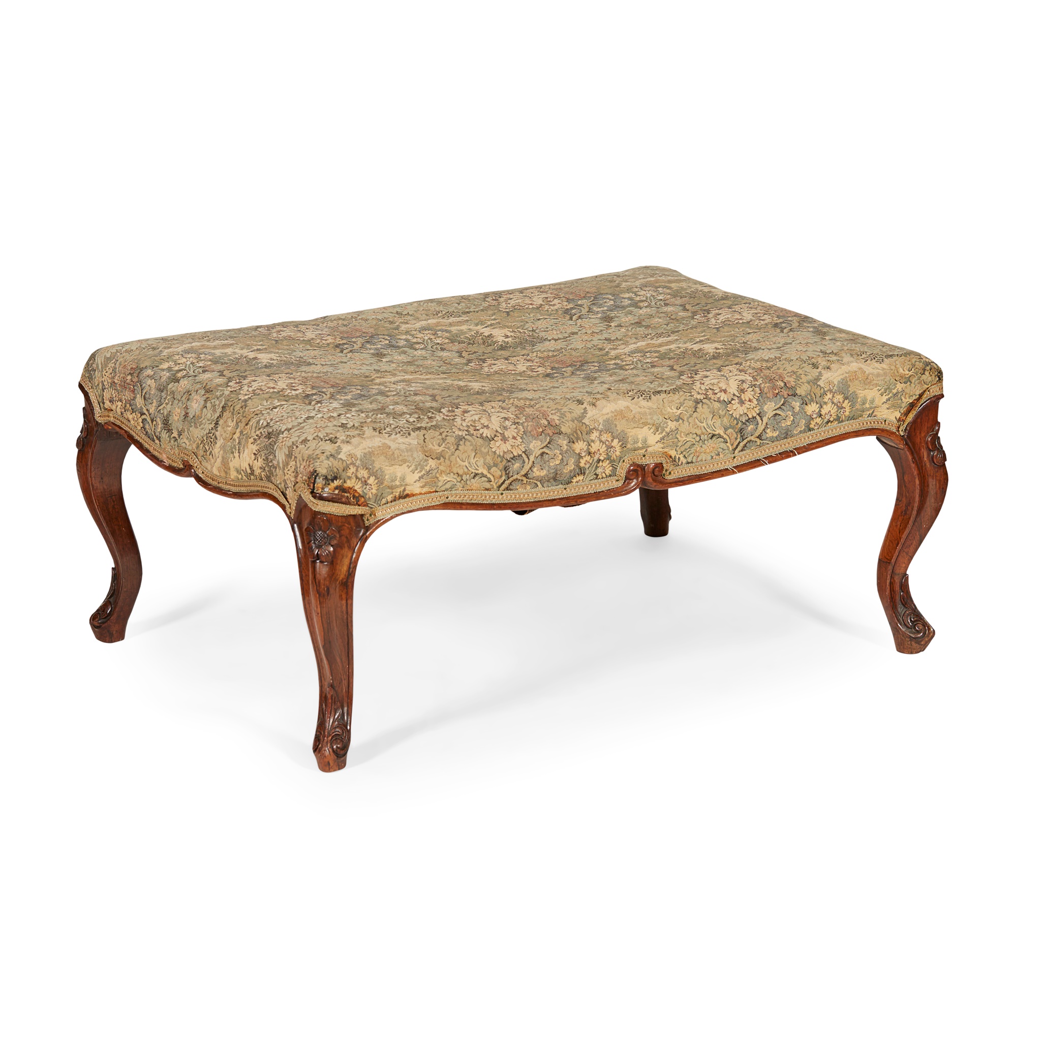 VICTORIAN ROSEWOOD FRAMED CENTRE STOOL