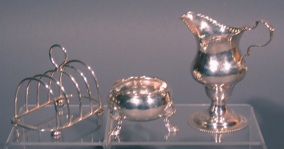 A silver baluster cream jug