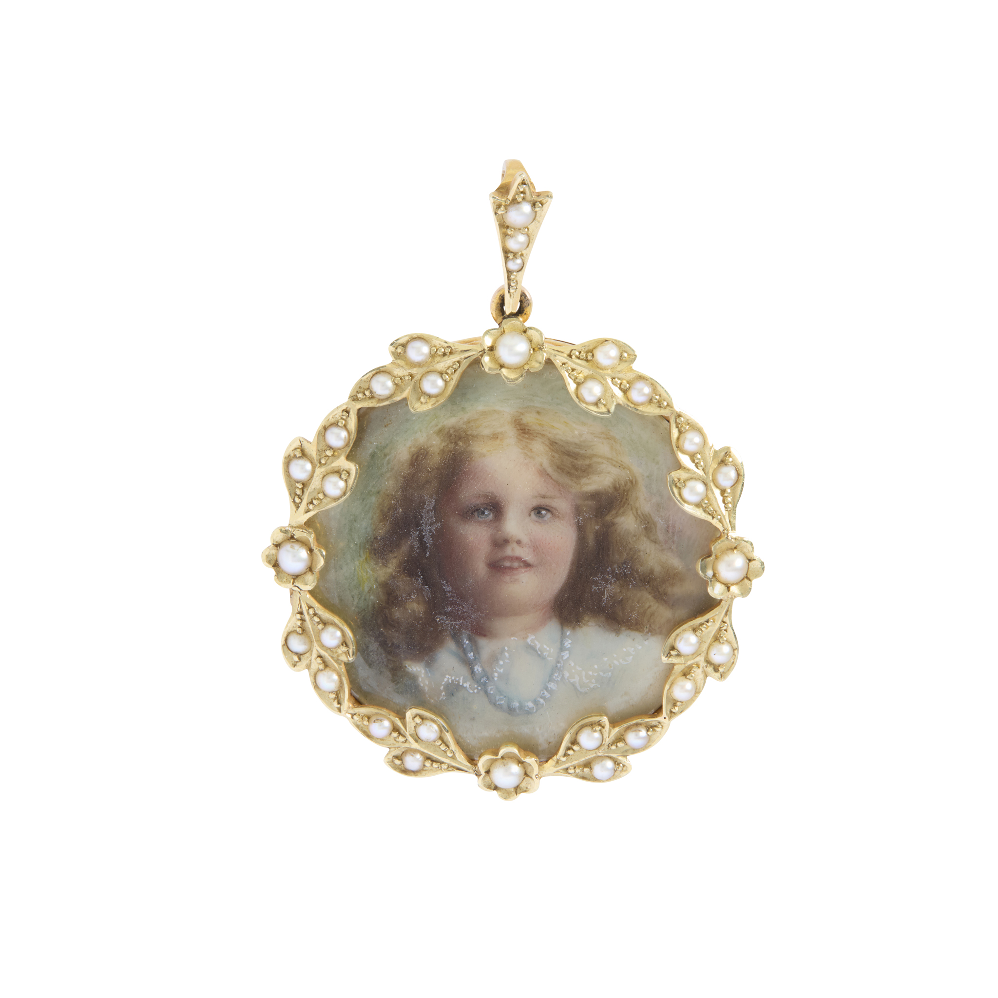 An early 20th century portrait pendant, circa 1900s