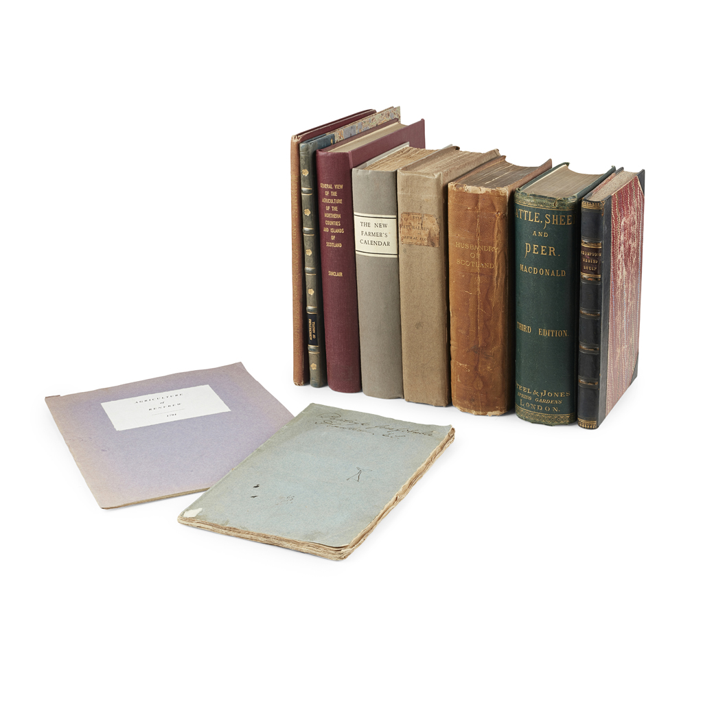 SCOTTISH AGRICULTURE AND HUSBANDRY, 10 VOLUMES, INCLUDING SALEROOM NOTICE: DOES NOT INCLUDE MARTIN'S GENERAL VIEW'