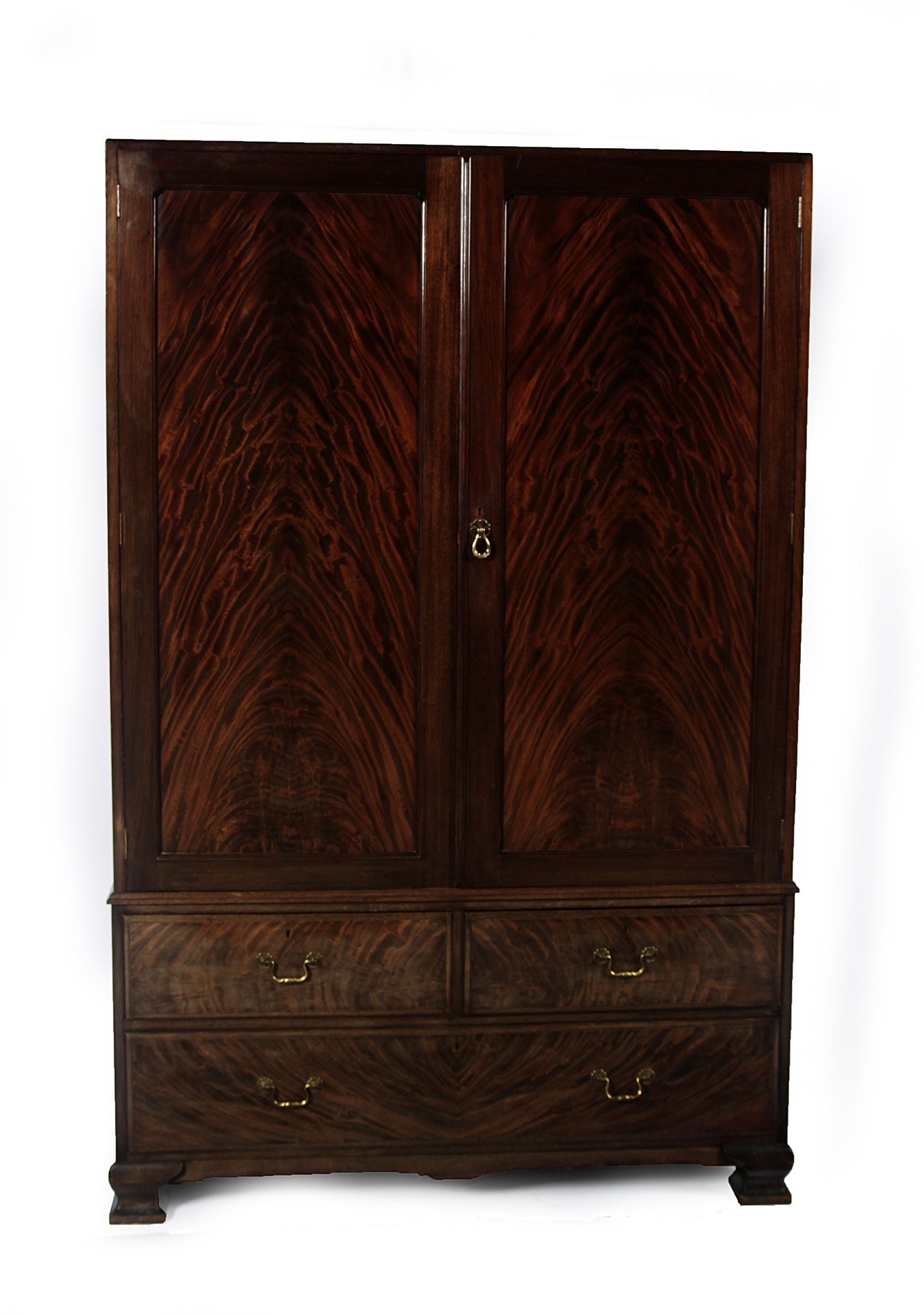 WHYTOCK AND REID MAHOGANY TWO DOOR WARDROBE