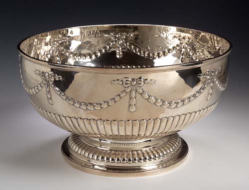 A large punch bowl,