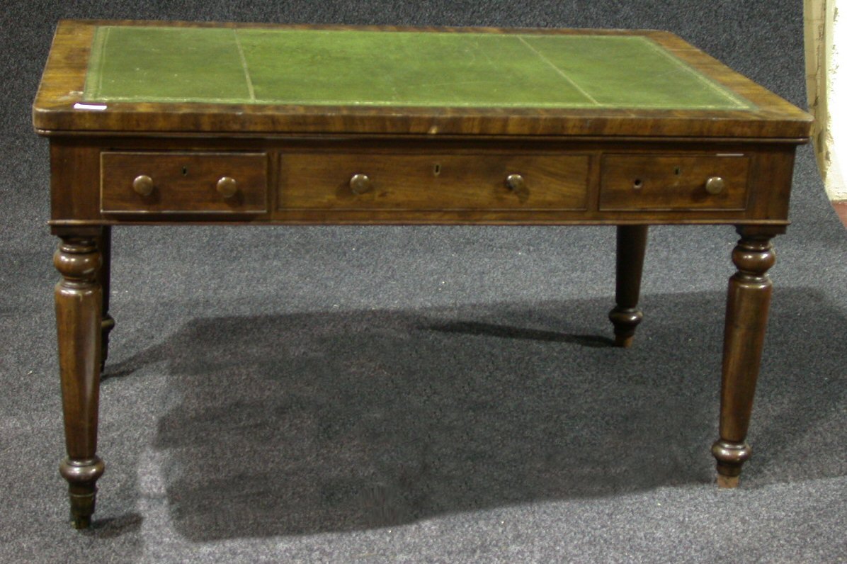 A Victorian mahogany table desk,