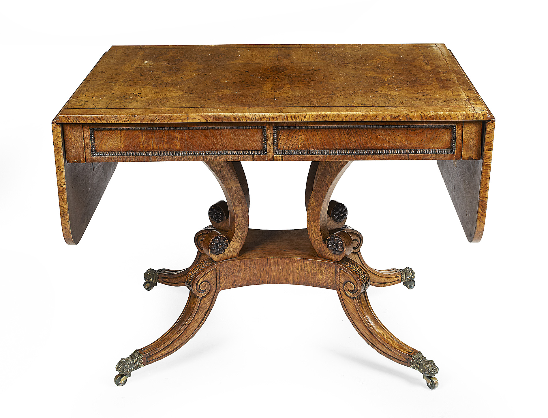 SCOTTISH REGENCY POLLARD ELM SOFA TABLE
