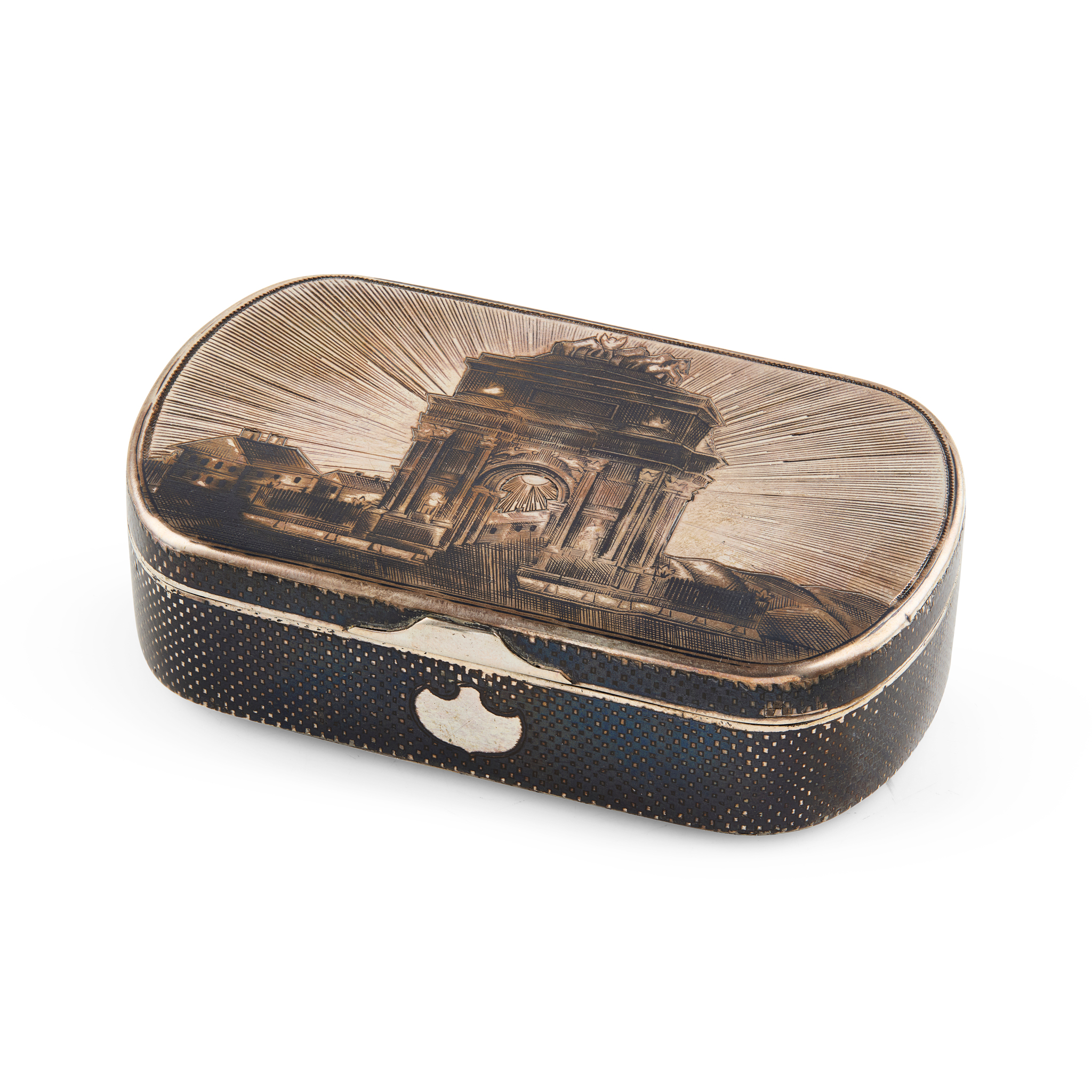 A LATE 19TH CENTURY RUSSIAN NIELLO SNUFF BOX