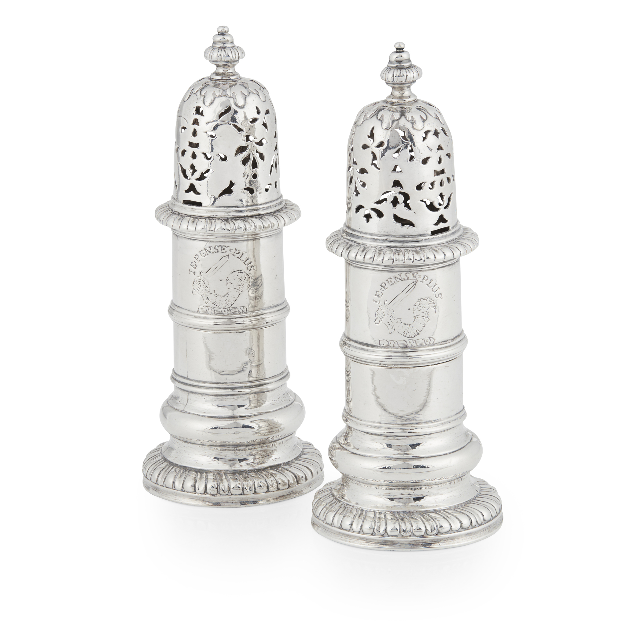 A PAIR OF WILLIAM III LIGHTHOUSE CASTERS