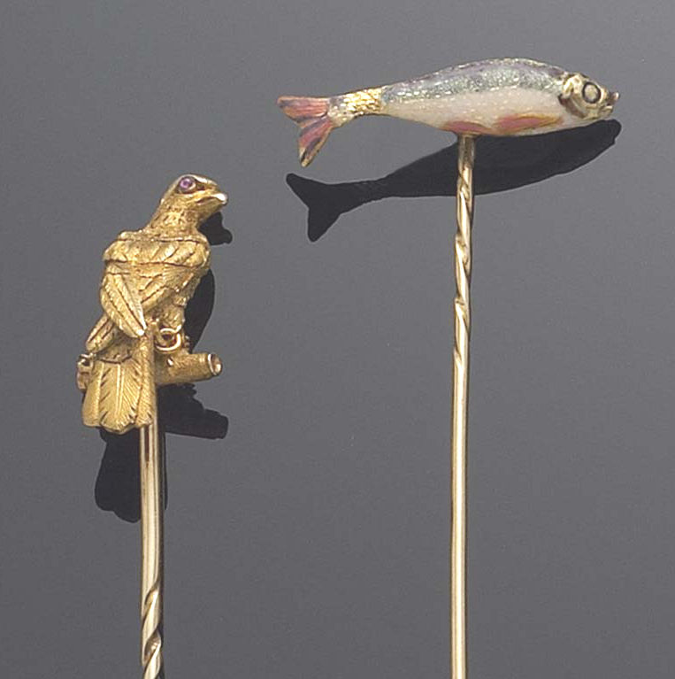 A gold stickpin,