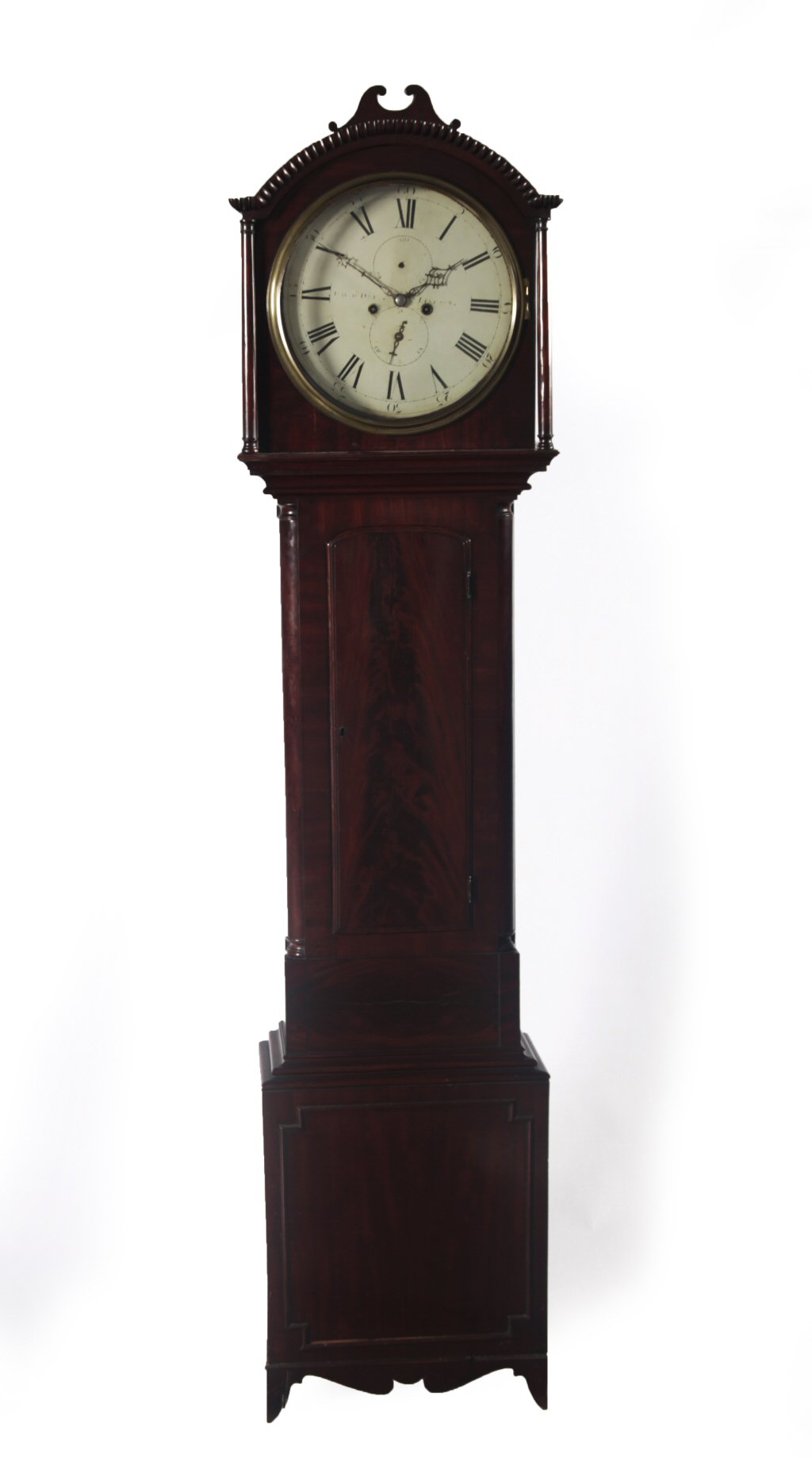 MAHOGANY DRUMHEAD LONGCASE CLOCK