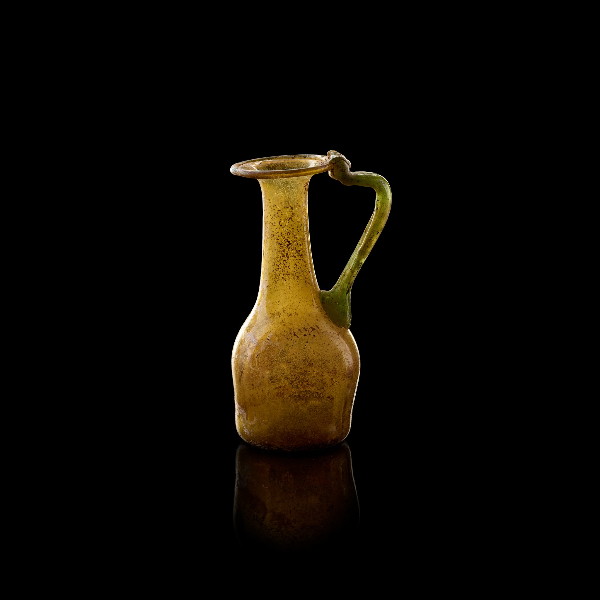ROMAN GLASS AMBER JUG