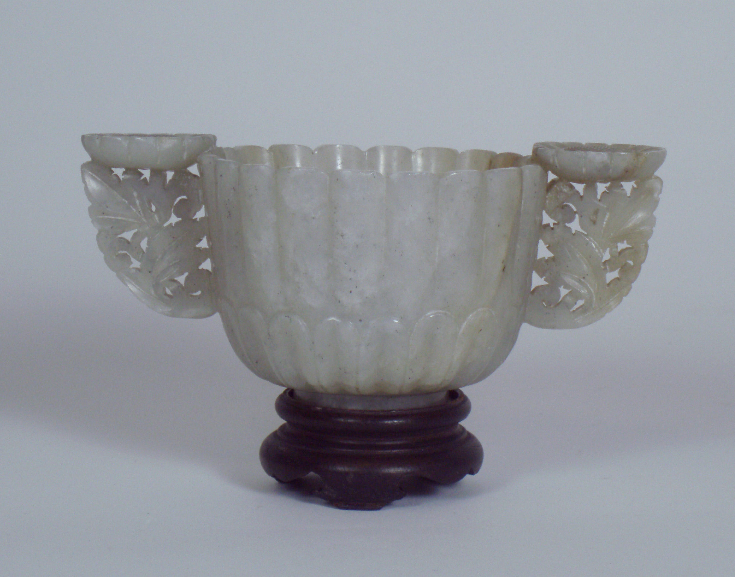 A Chinese grey jade bowl