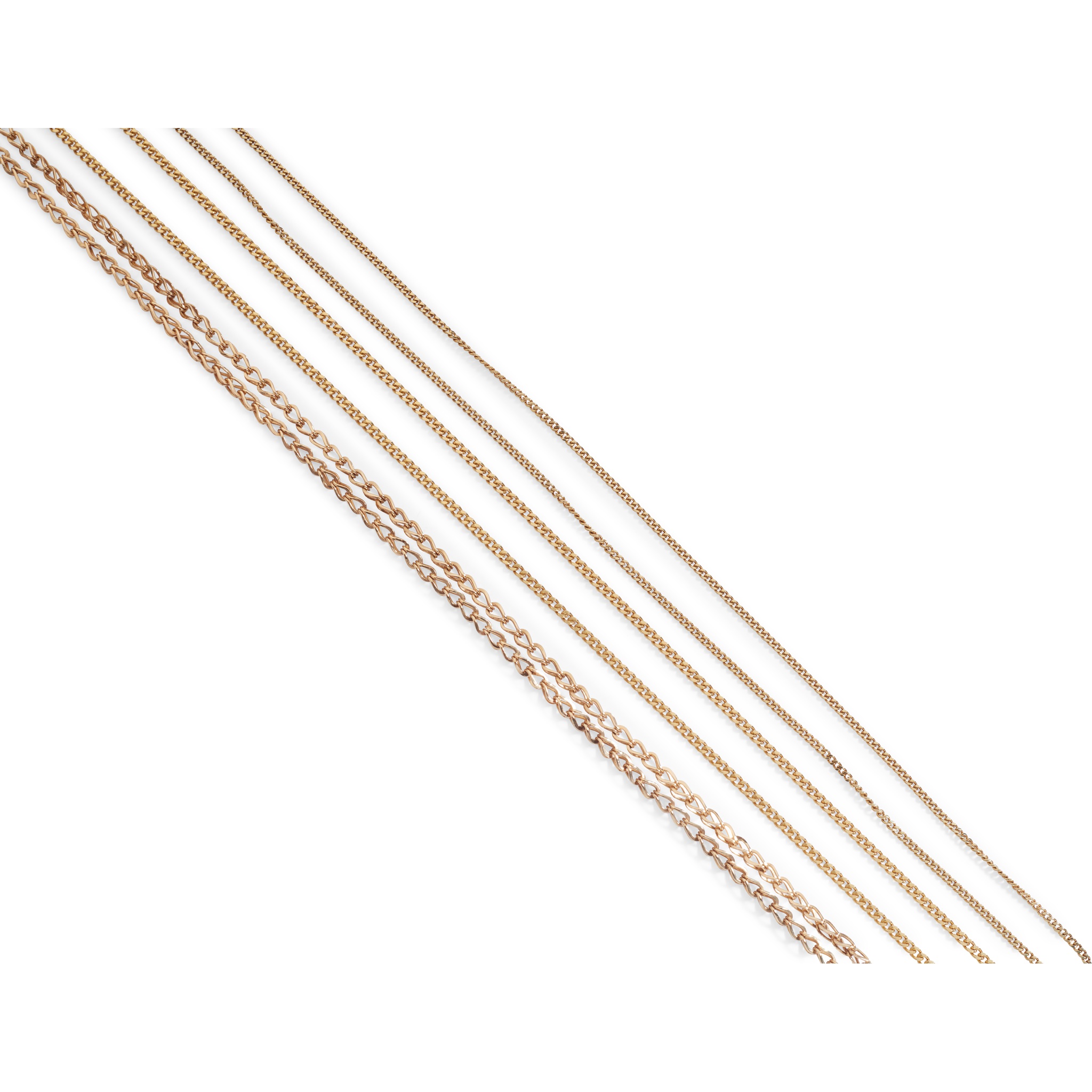 A collection of three neckchains