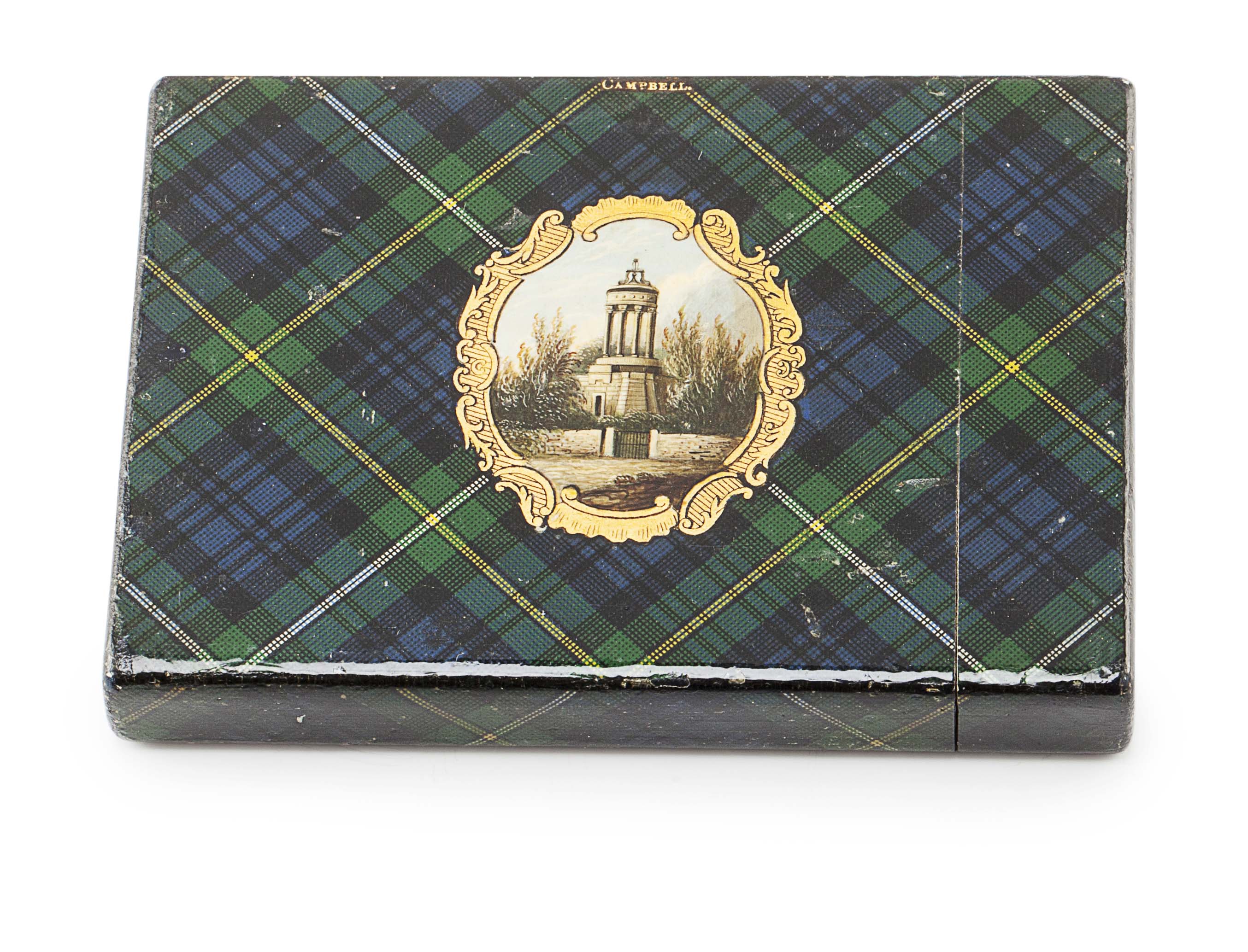 A 'CAMPBELL' TARTANWARE CARD CASE