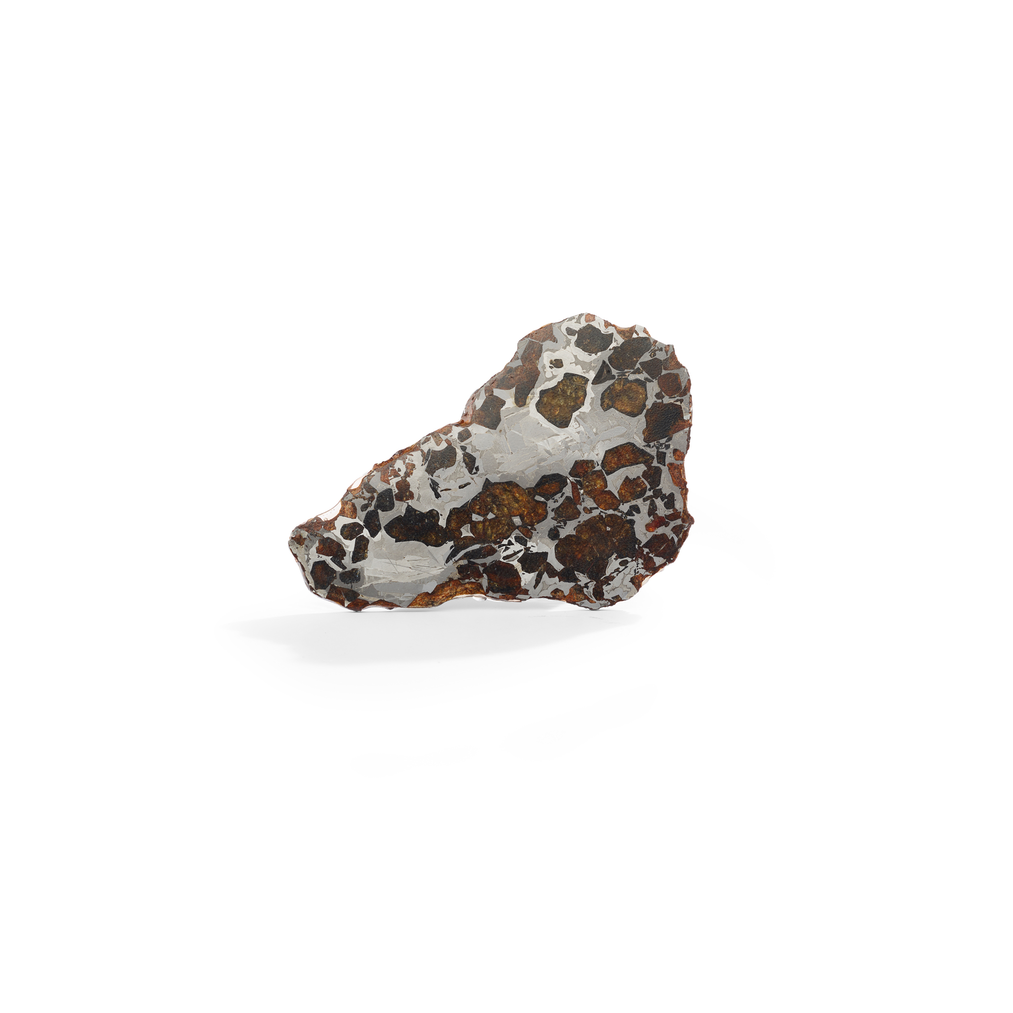 CROSS SECTION OF A PALLASITE METEORITE