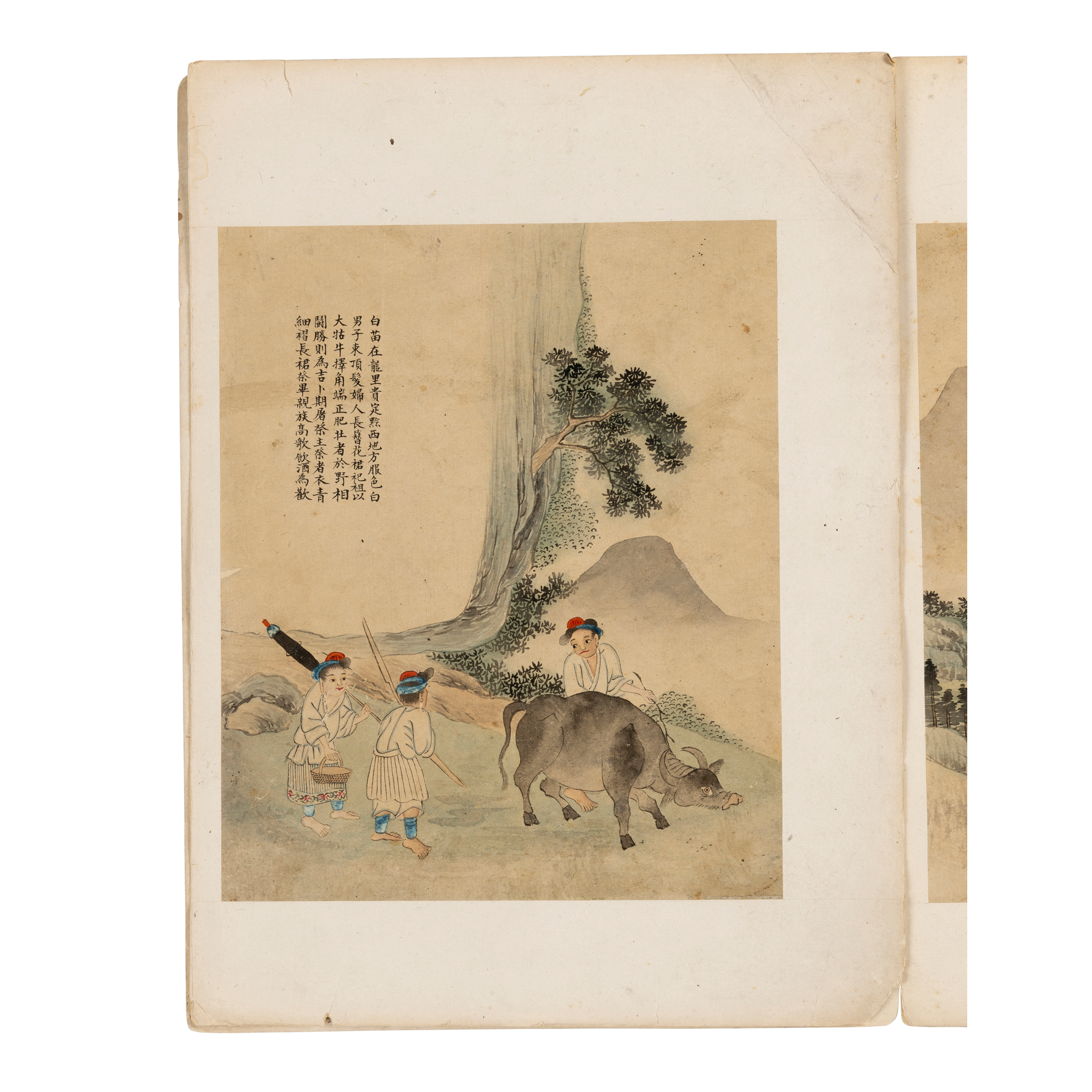 ALBUM OF TEN CHINESE 'MIAO ETHNIC' PAINTINGS