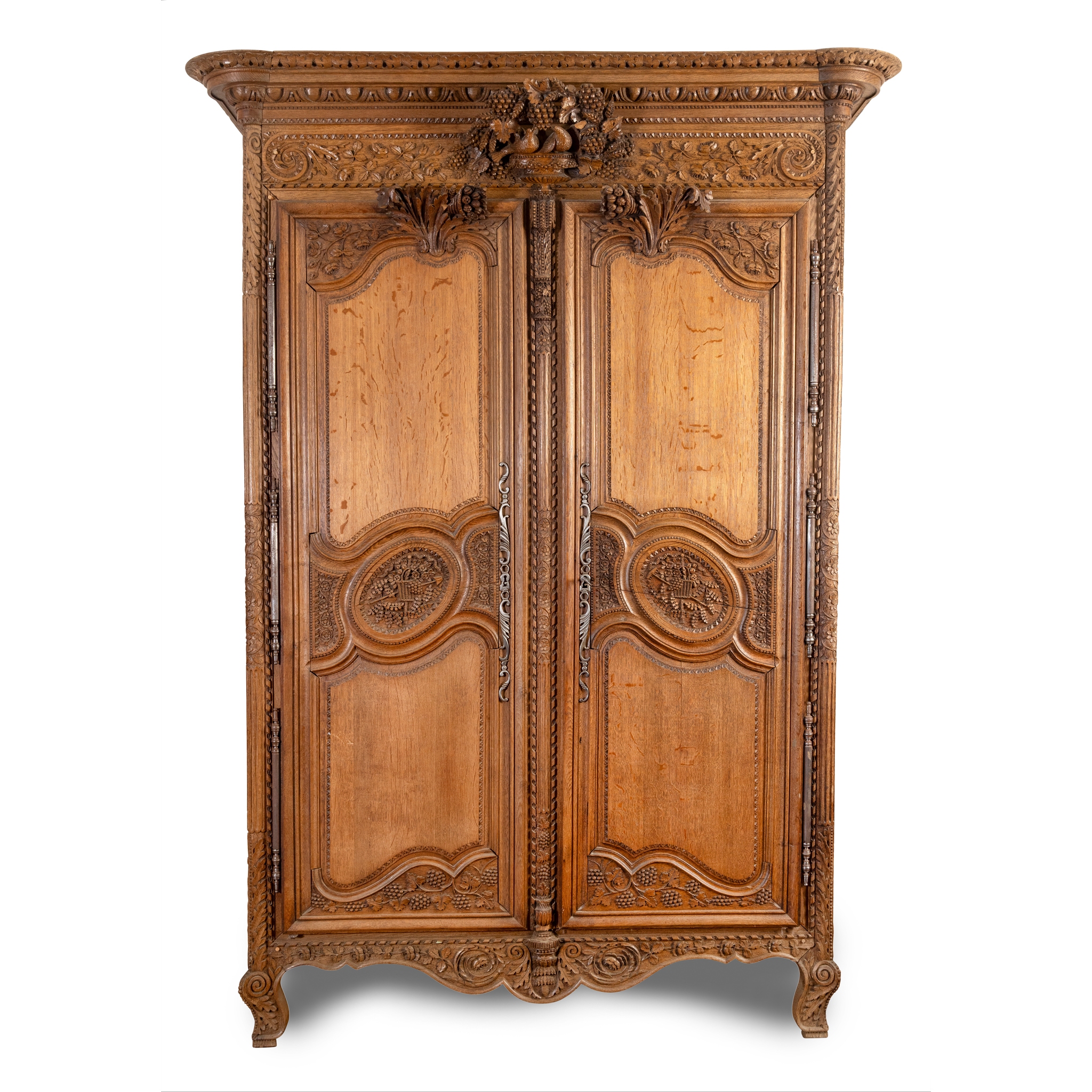 A FRENCH OAK ARMOIRE