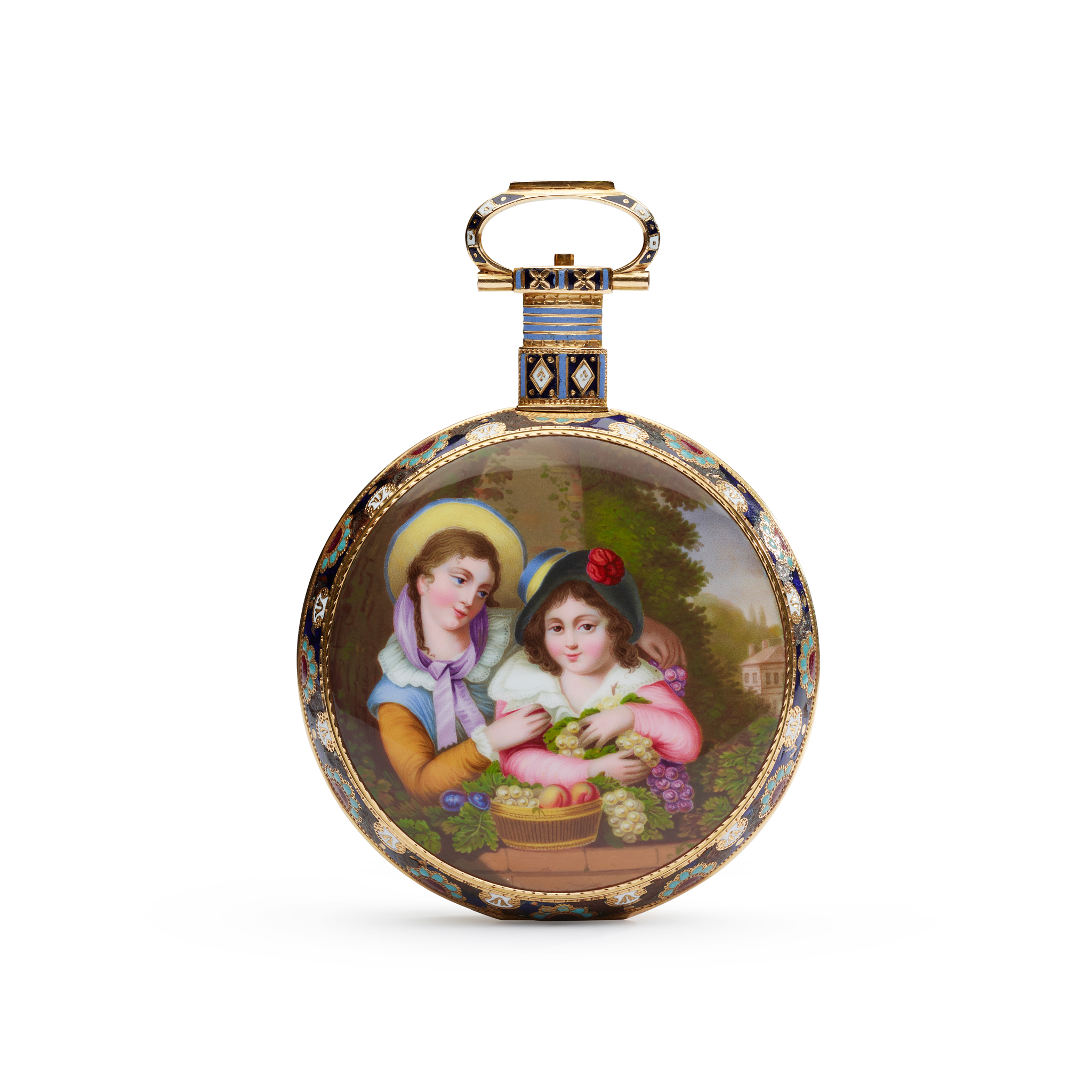 Ilbery, London. An exceptionally fine, very rare & important gold and enamel centre seconds duplex pocket watch, made for the Chinese market,