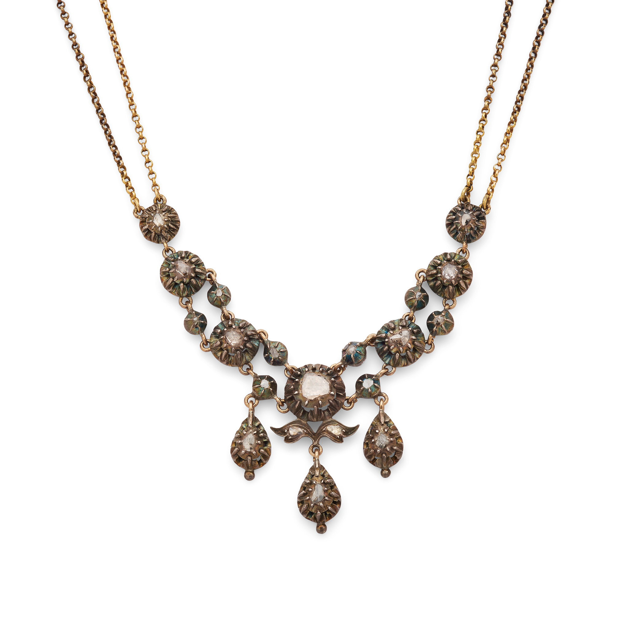 An early 19th century diamond necklace