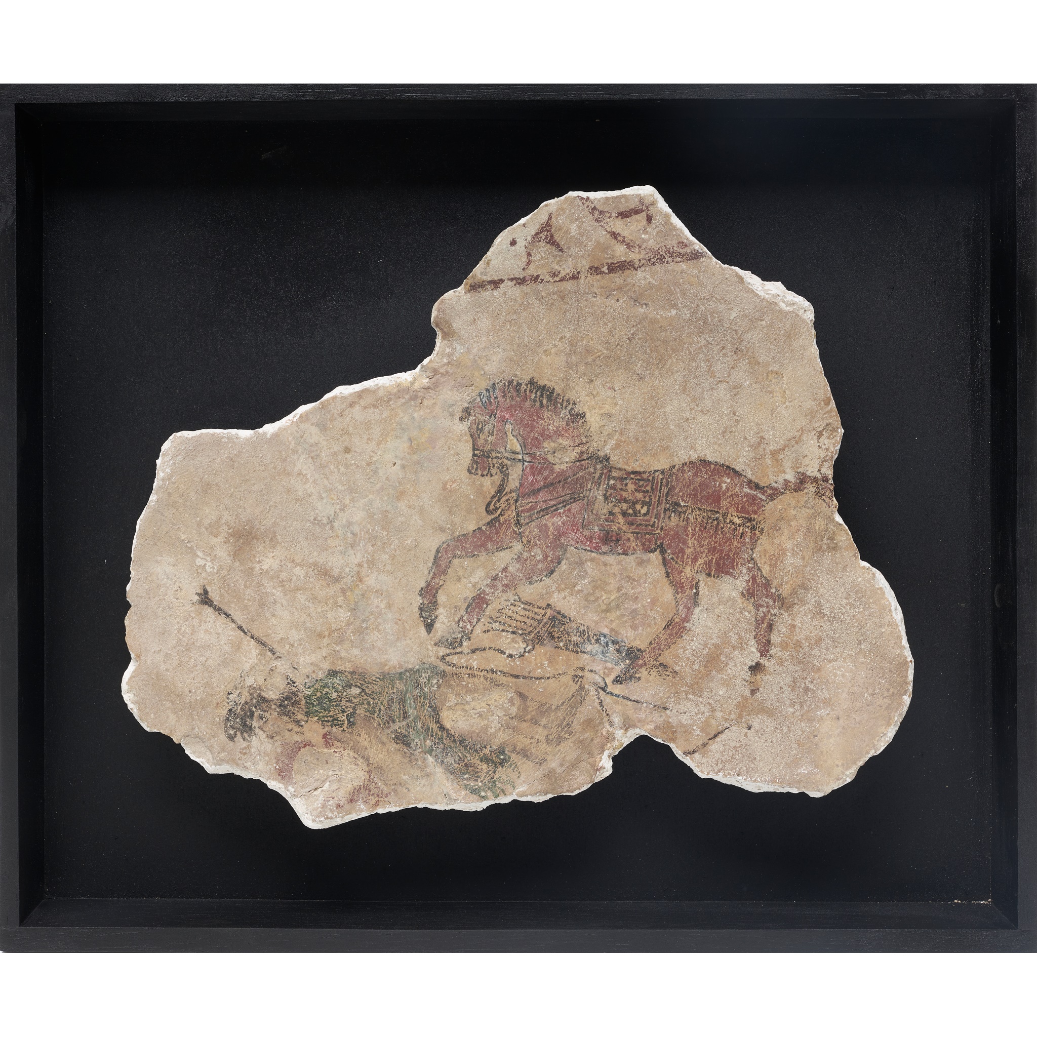 ROMAN POLYCHROME FRESCO FRAGMENT