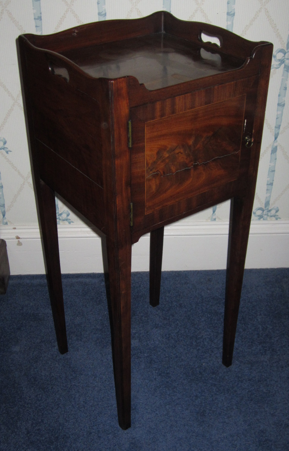 TWO REGENCY MAHOGANY NIGHT CUPBOARDS