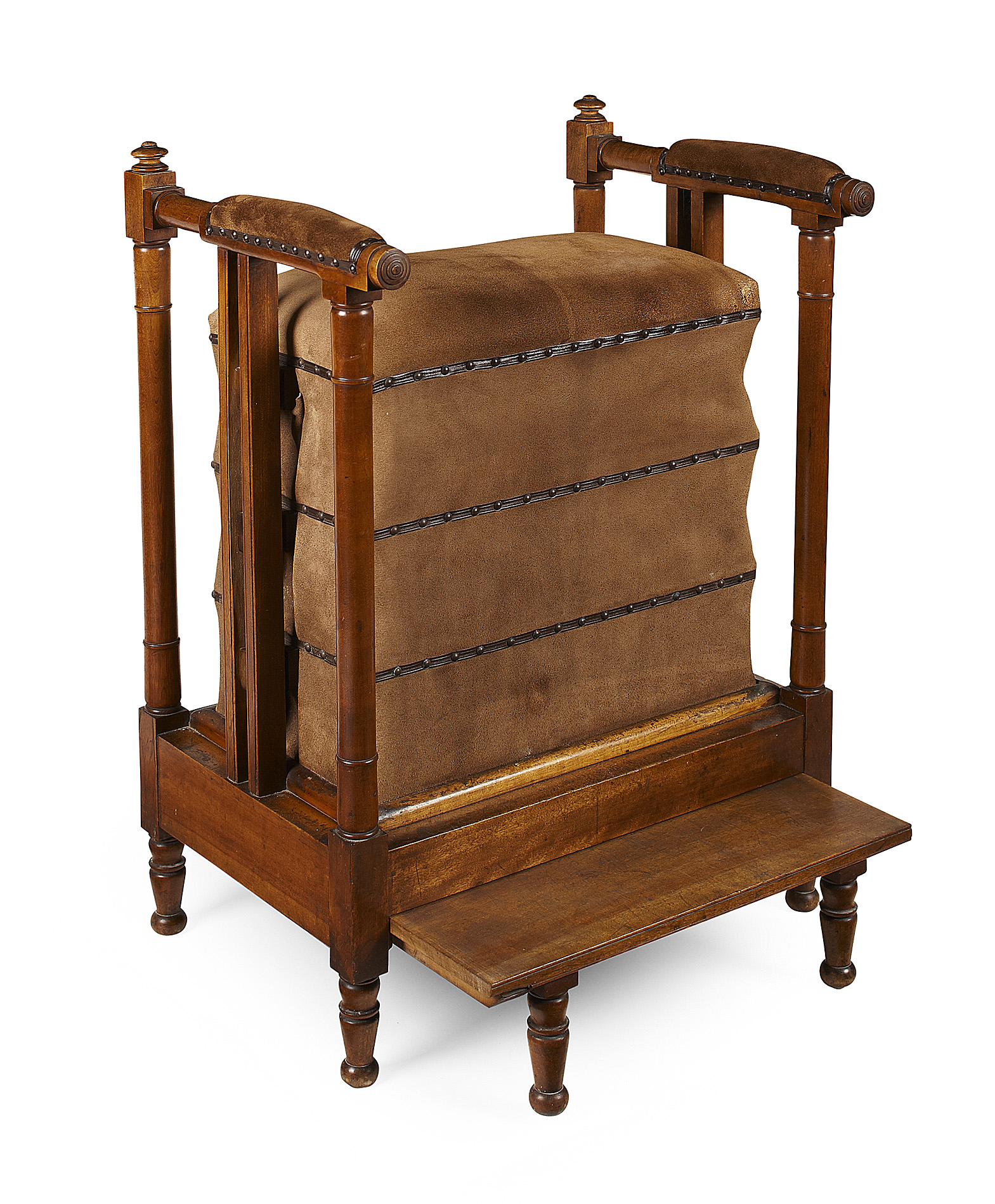 REGENCY MAHOGANY CHAMBER-HORSE EXERCISE CHAIR