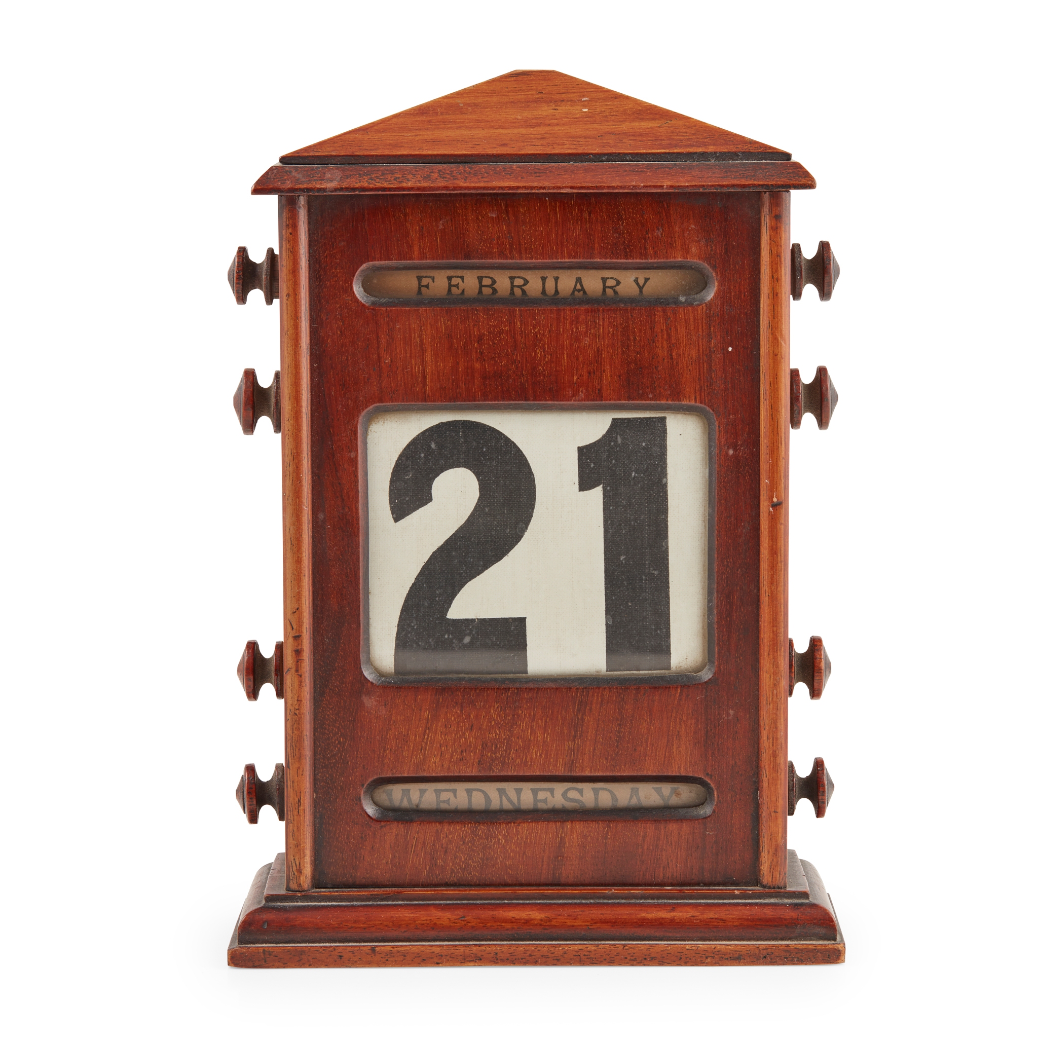 VICTORIAN MAHOGANY PERPETUAL CALENDAR