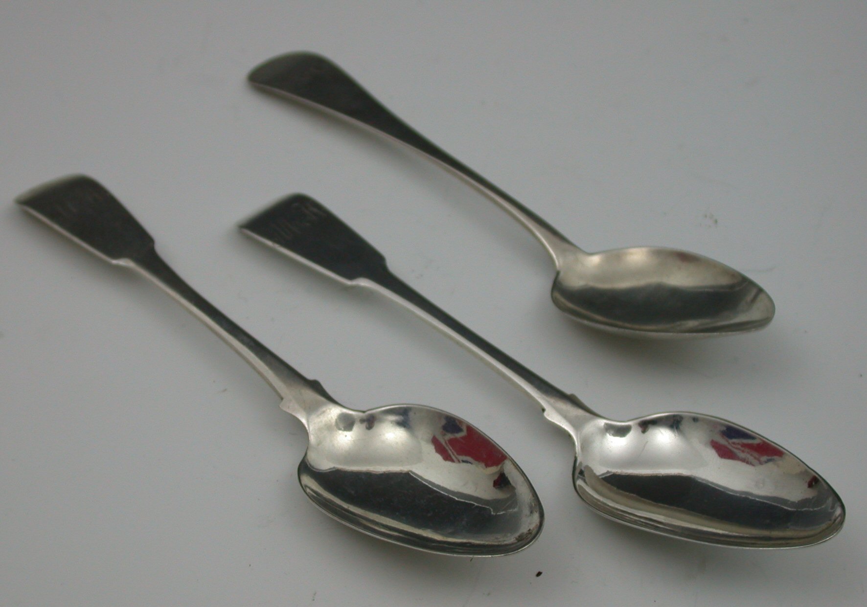 BANFF - a Scottish provincial pair of Fiddle pattern teaspoons,