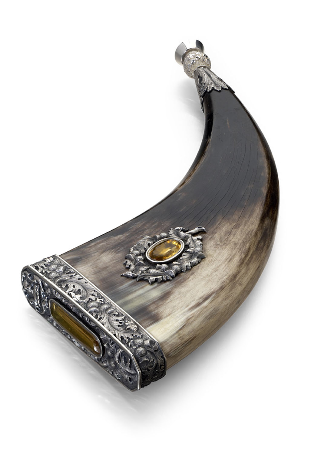 A Victorian dress powder horn