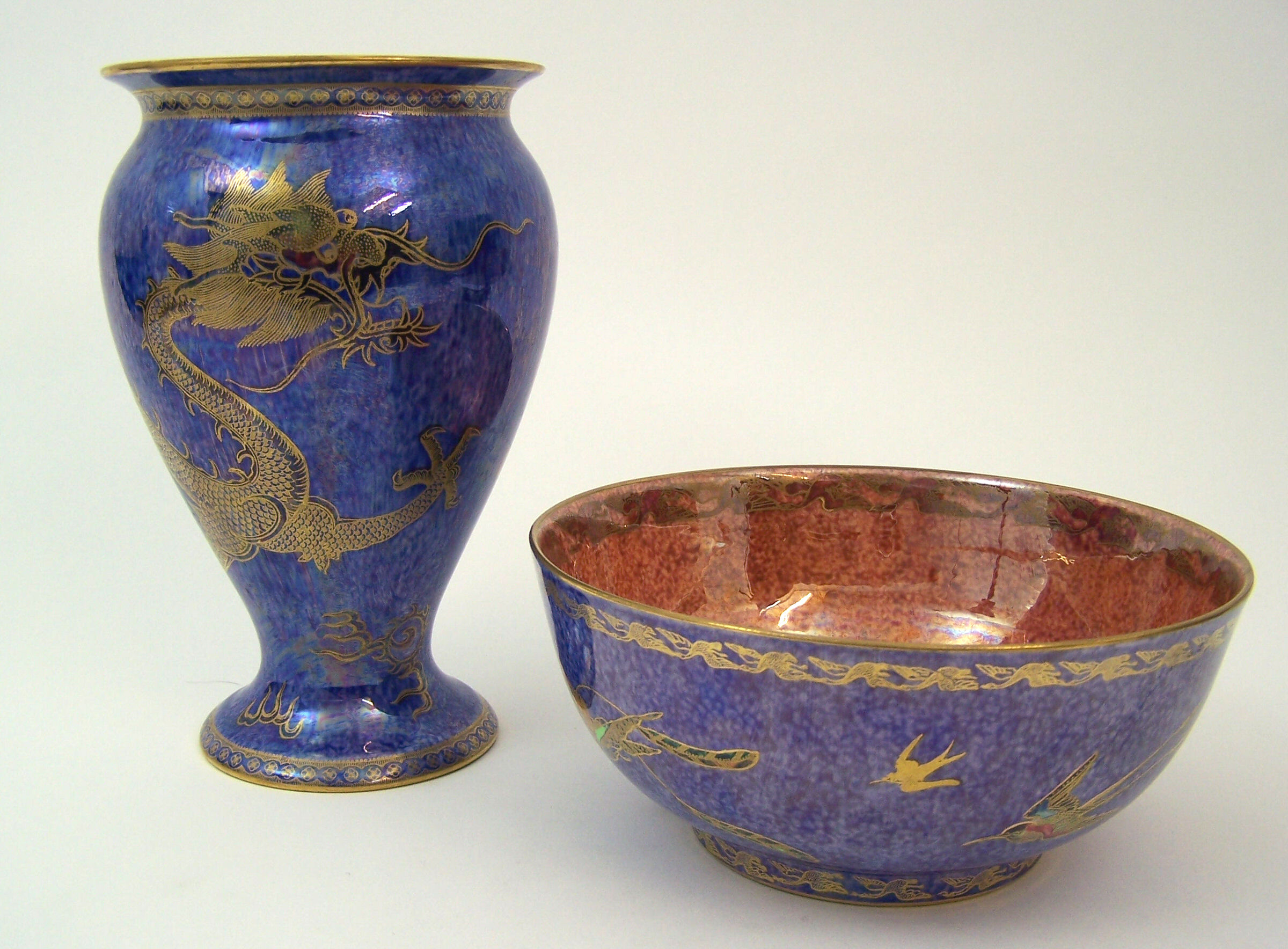 A Wedgwood 'Dragon' lustre baluster vase,