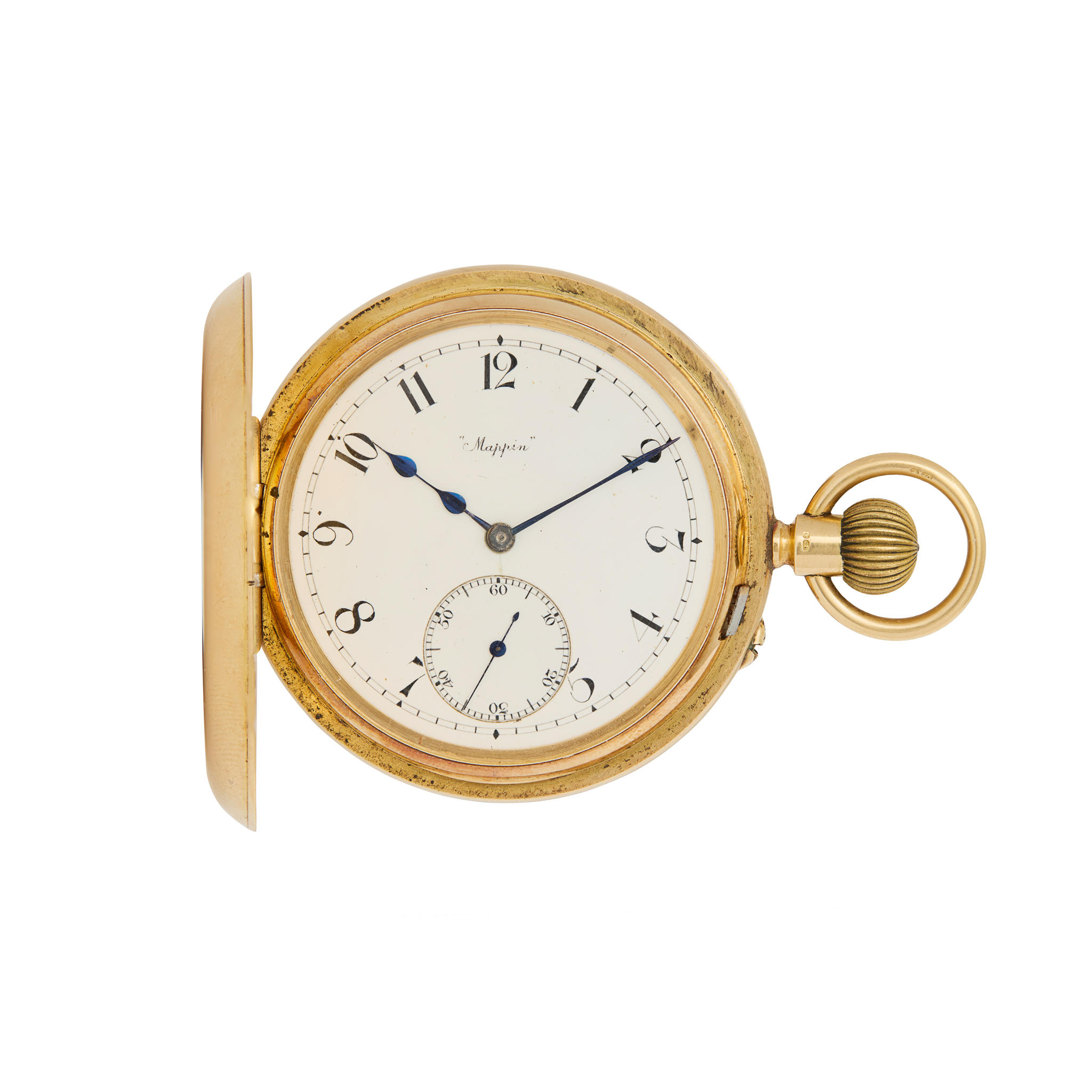 Mappin & Webb Ltd. London. A fine 18k gold half-hunter cased pocket watch