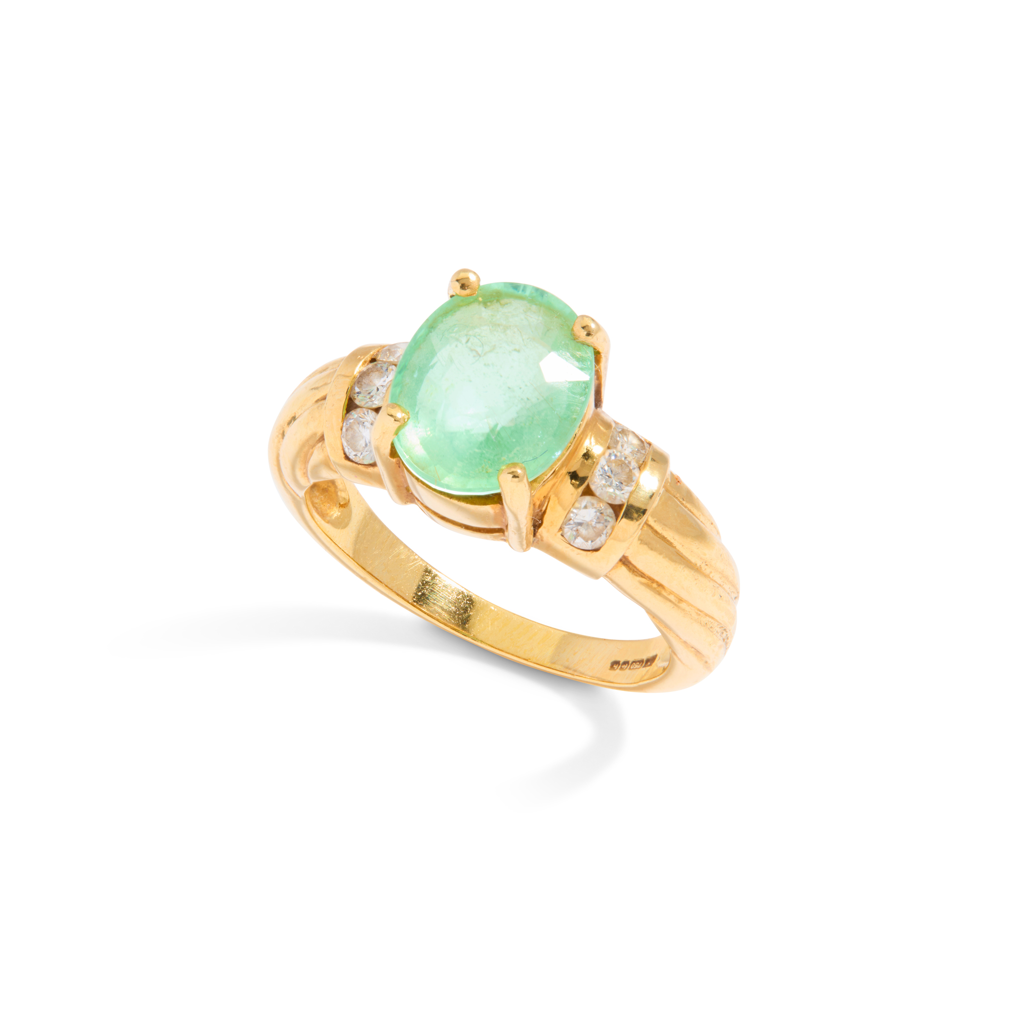 An 18ct gold tourmaline and diamond dress ring