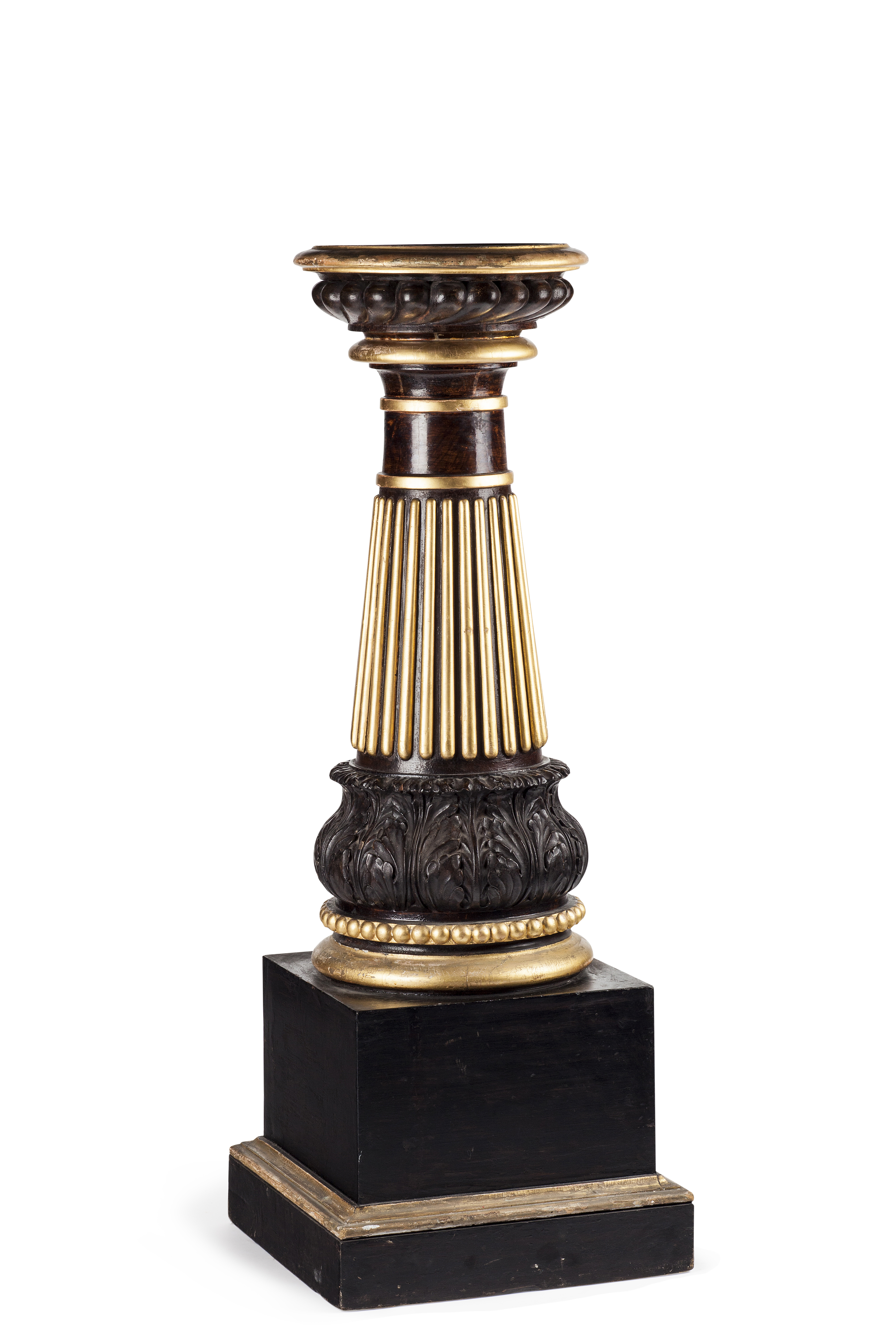 REGENCY PARCEL GILT AND PAINTED PEDESTAL