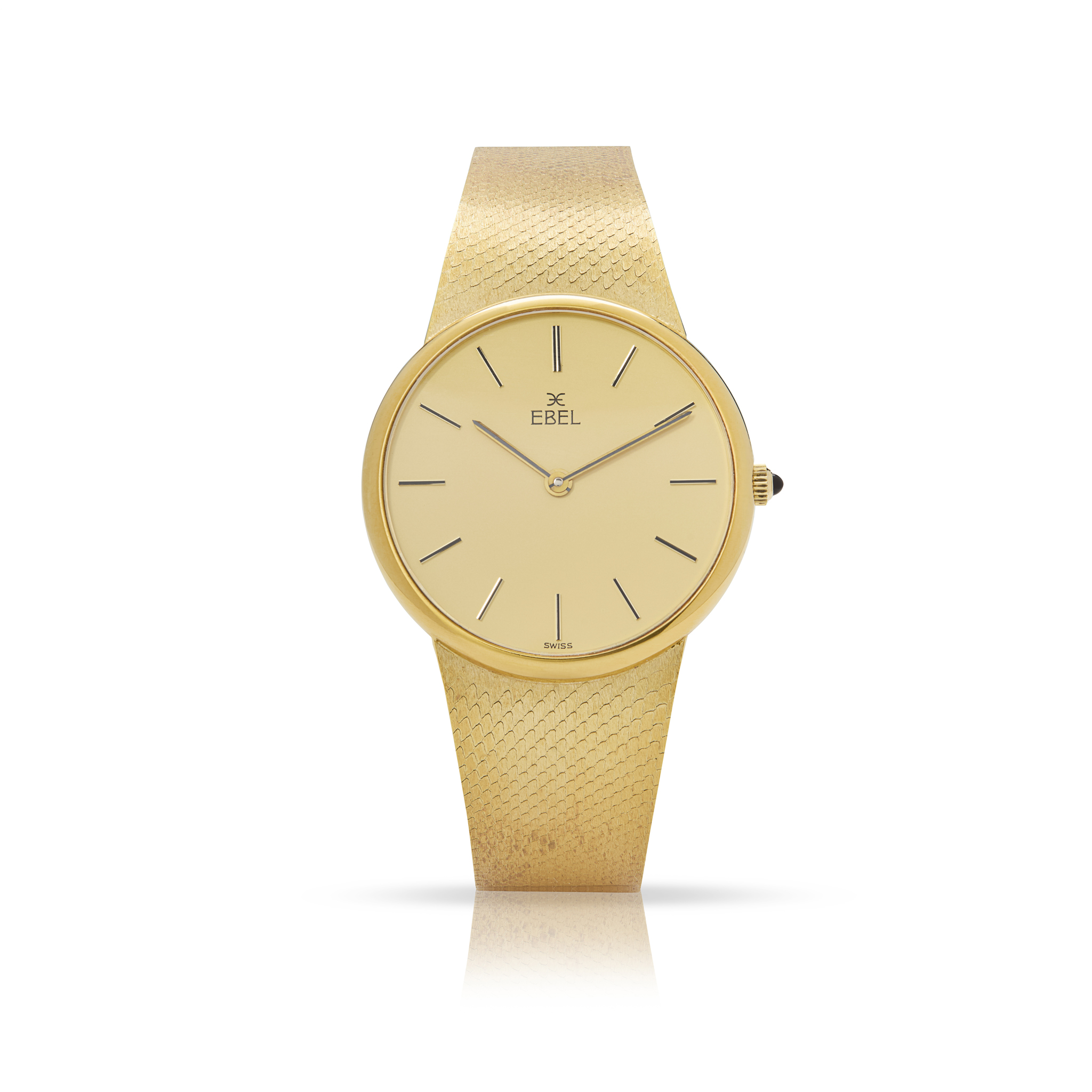 Ebel. A fine 18k gold mechanical bracelet watch