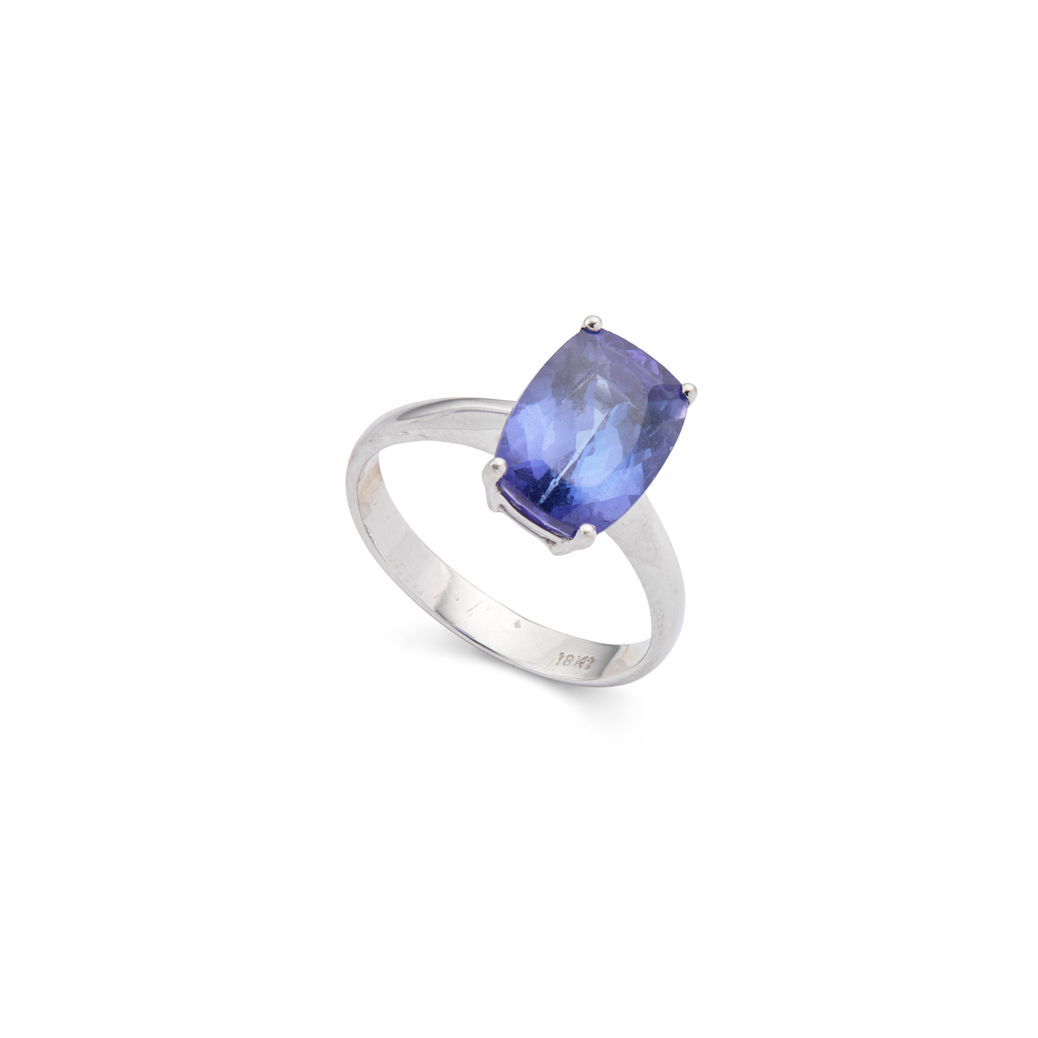 A tanzanite single-stone ring