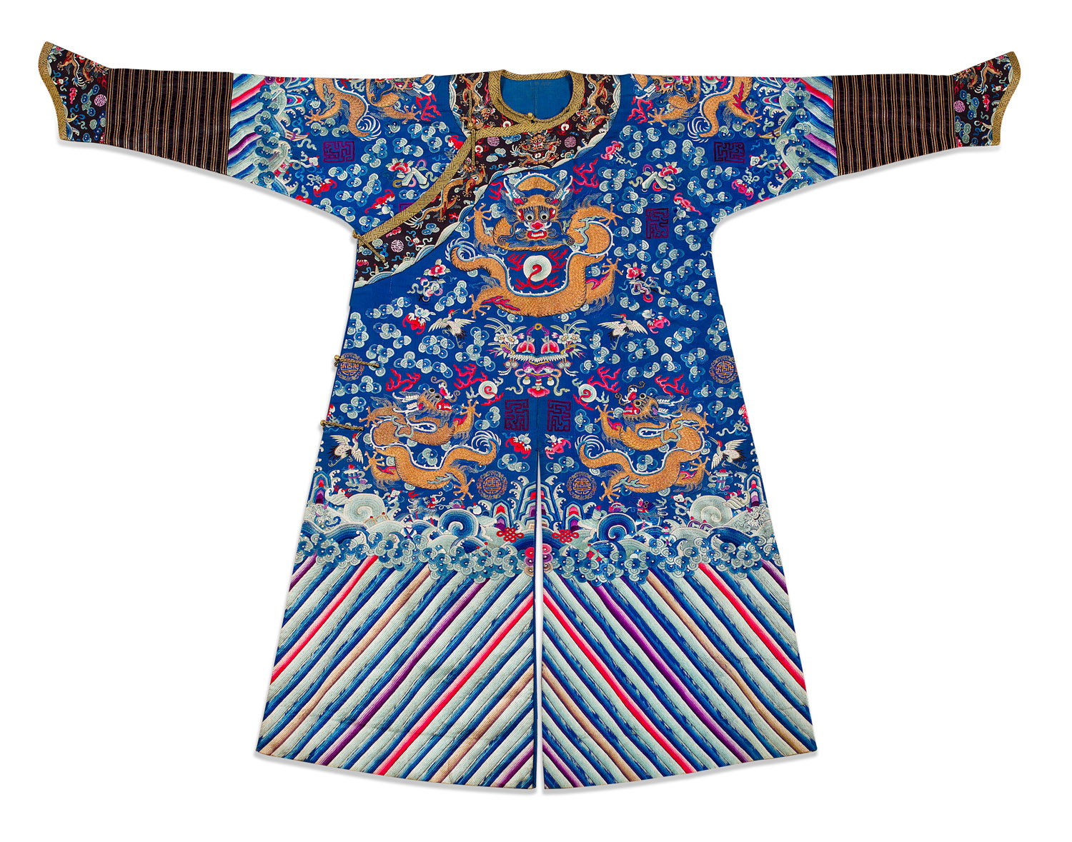 IMPERIAL SILK EMBROIDERED 'DRAGON' ROBE (JI FU)