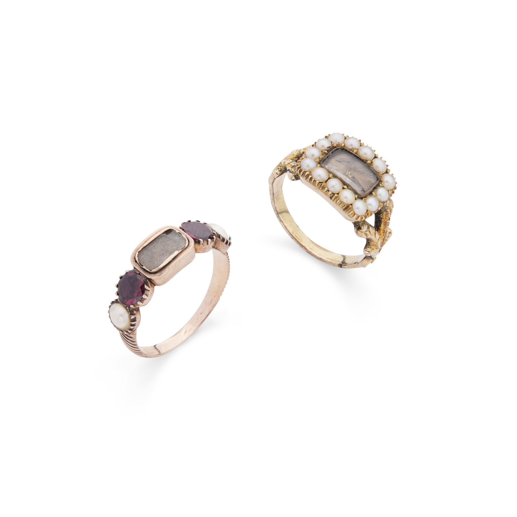 Two Georgian mourning rings