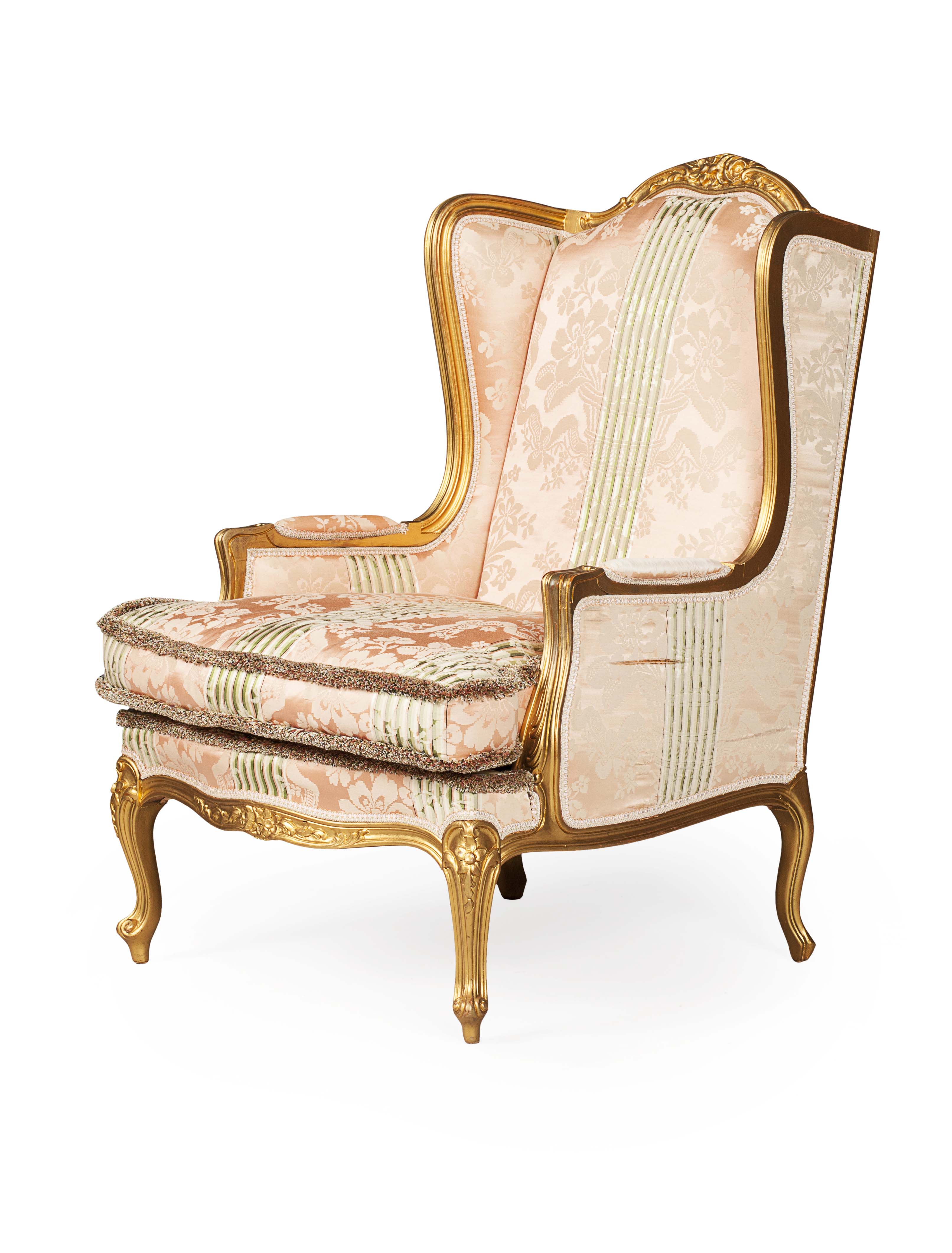 LOUIS XIV STYLE GILTWOOD CHAISE D'OREILLE